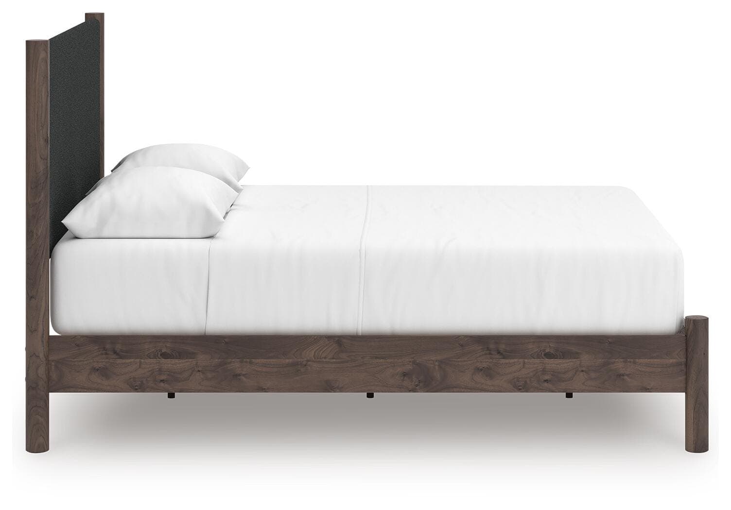 Cadmori Queen Upholstered Panel Platform Bed — Brown — view 5