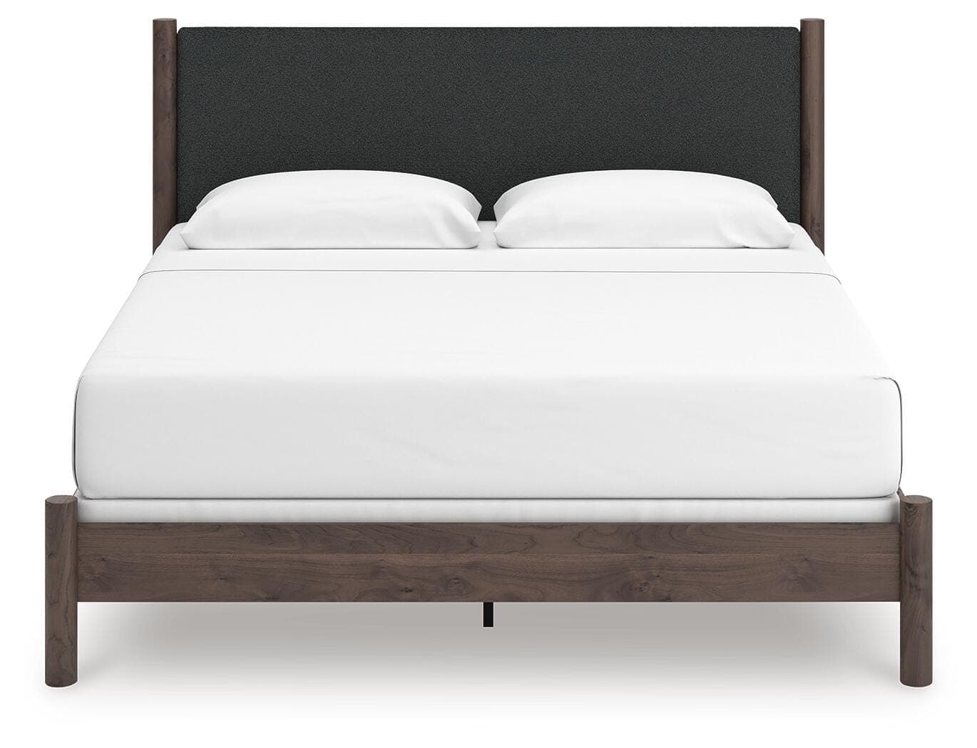 Cadmori King Upholstered Panel Bed — Brown — view 3
