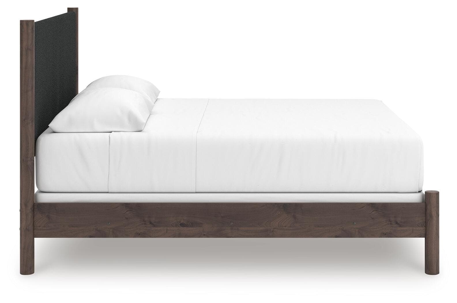 Cadmori King Upholstered Panel Bed — Brown — view 5
