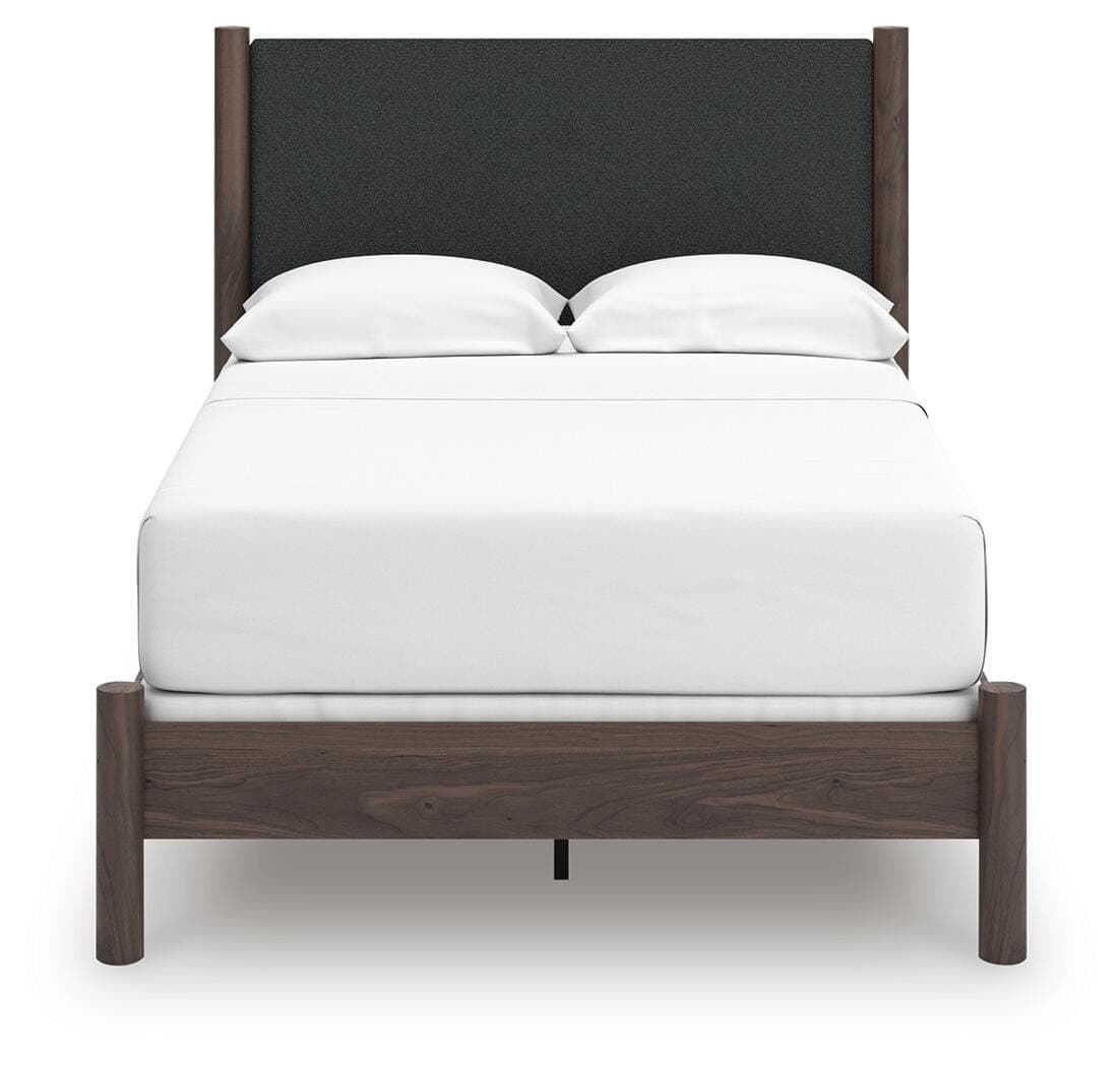 Cadmori Full Upholstered Panel Bed — Brown — view 3