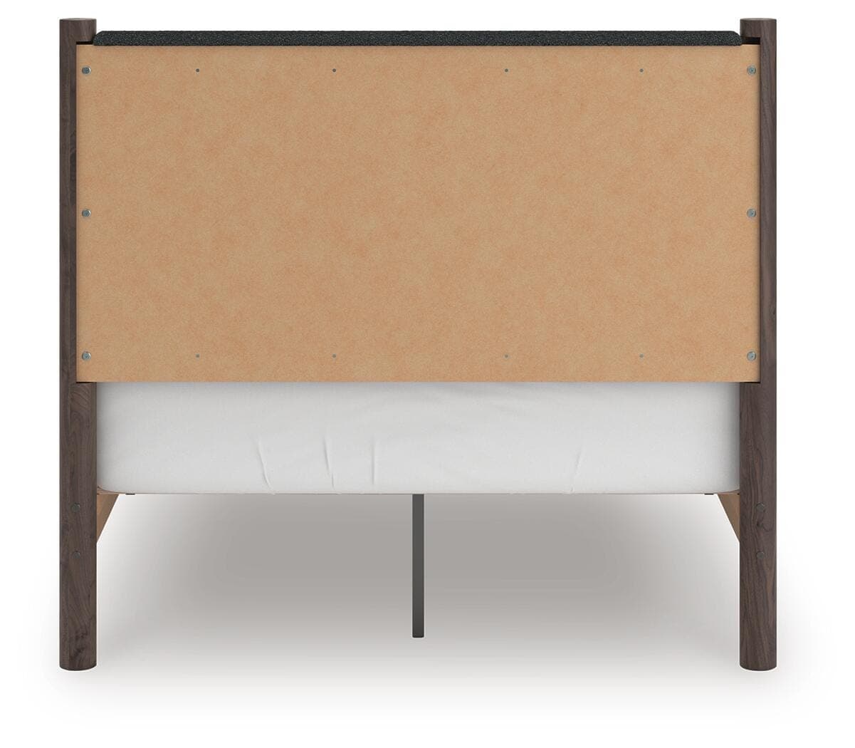Cadmori Full Upholstered Panel Platform Bed — Brown — view 6