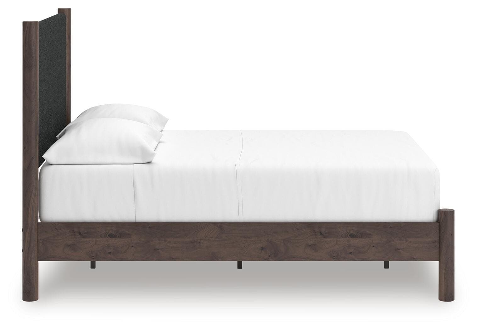 Cadmori Full Upholstered Panel Platform Bed — Brown — view 5