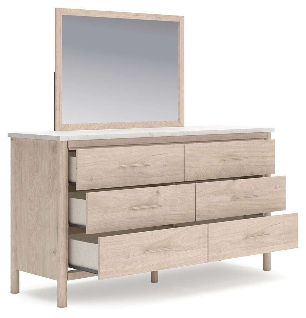 Cadmori Dresser and Mirror — Brown/Beige — view 3