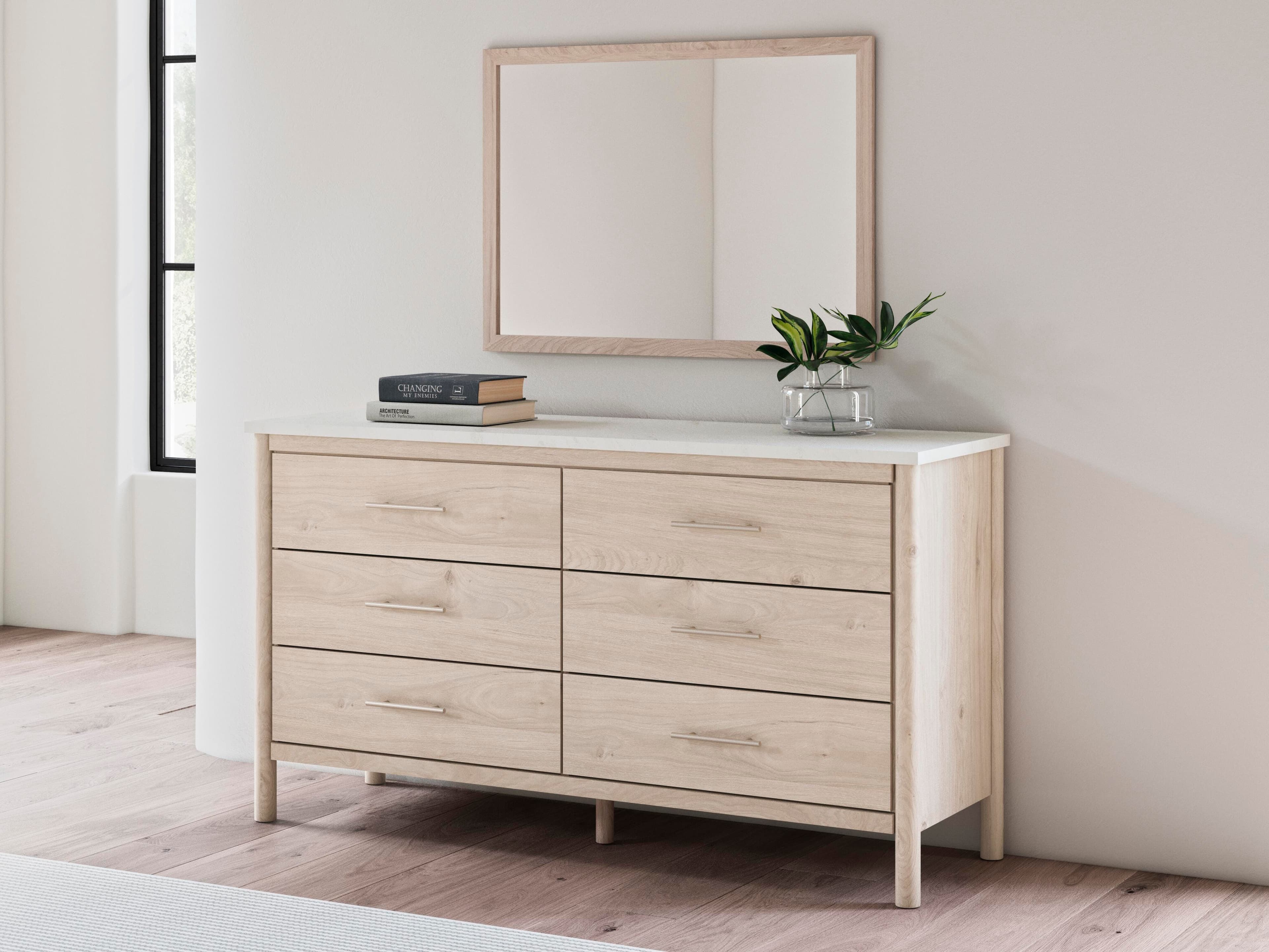 Cadmori Dresser and Mirror — Brown/Beige — view 2
