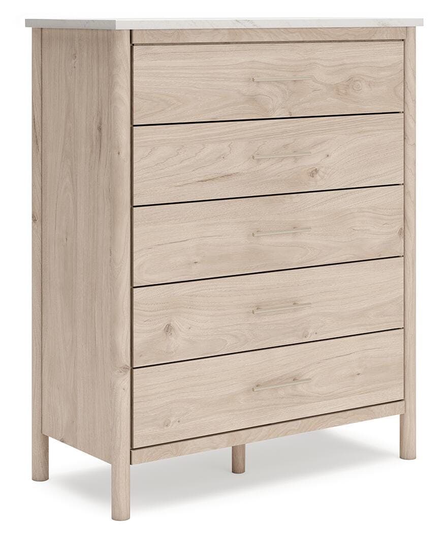 Cadmori Chest of Drawers — White & Brown/Beige — Elite Furniture Cincinnati