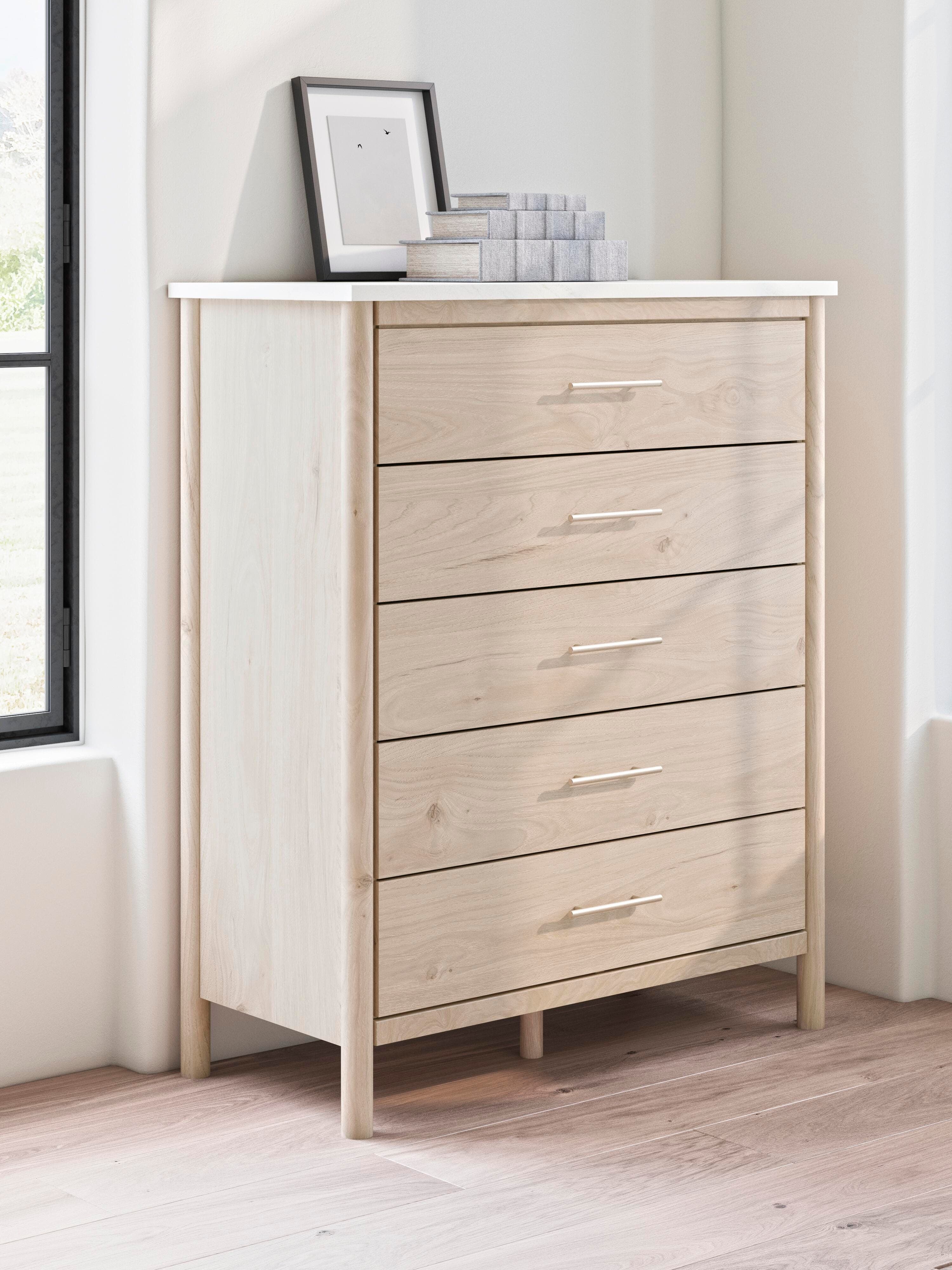 Cadmori Chest of Drawers — White & Brown/Beige — view 2