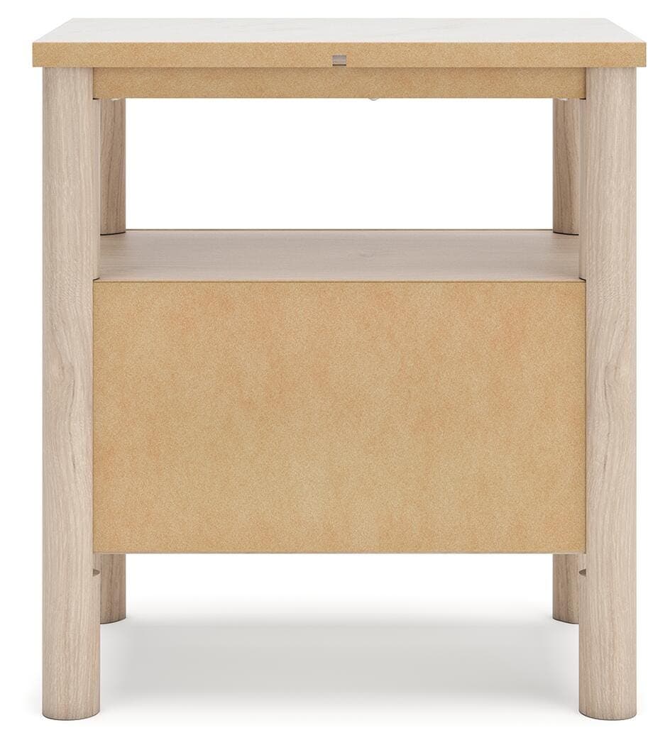 Cadmori Nightstand — White & Brown/Beige — view 7