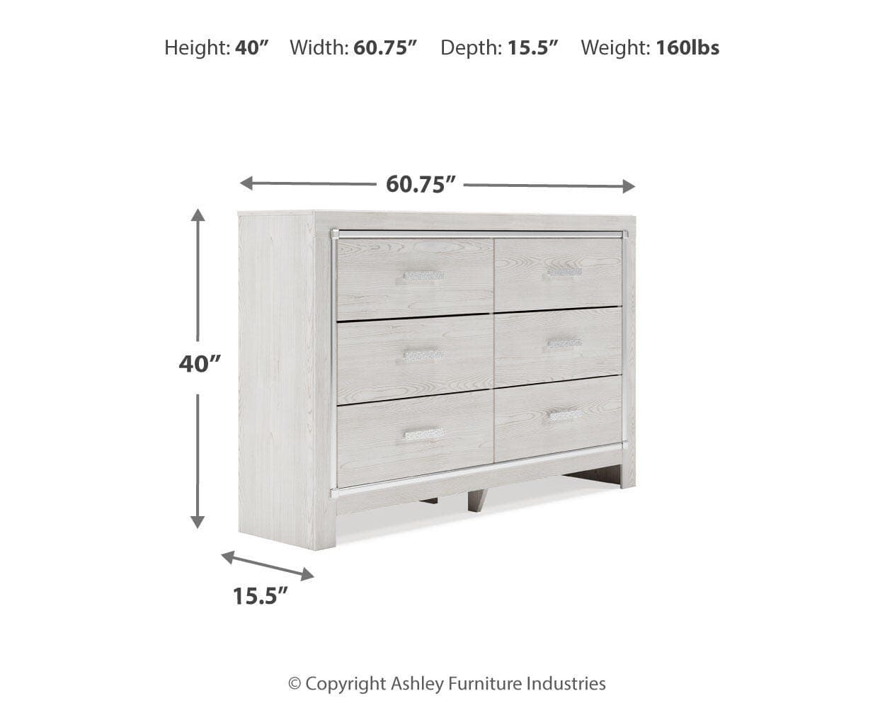 Altyra Dresser — White — view 4