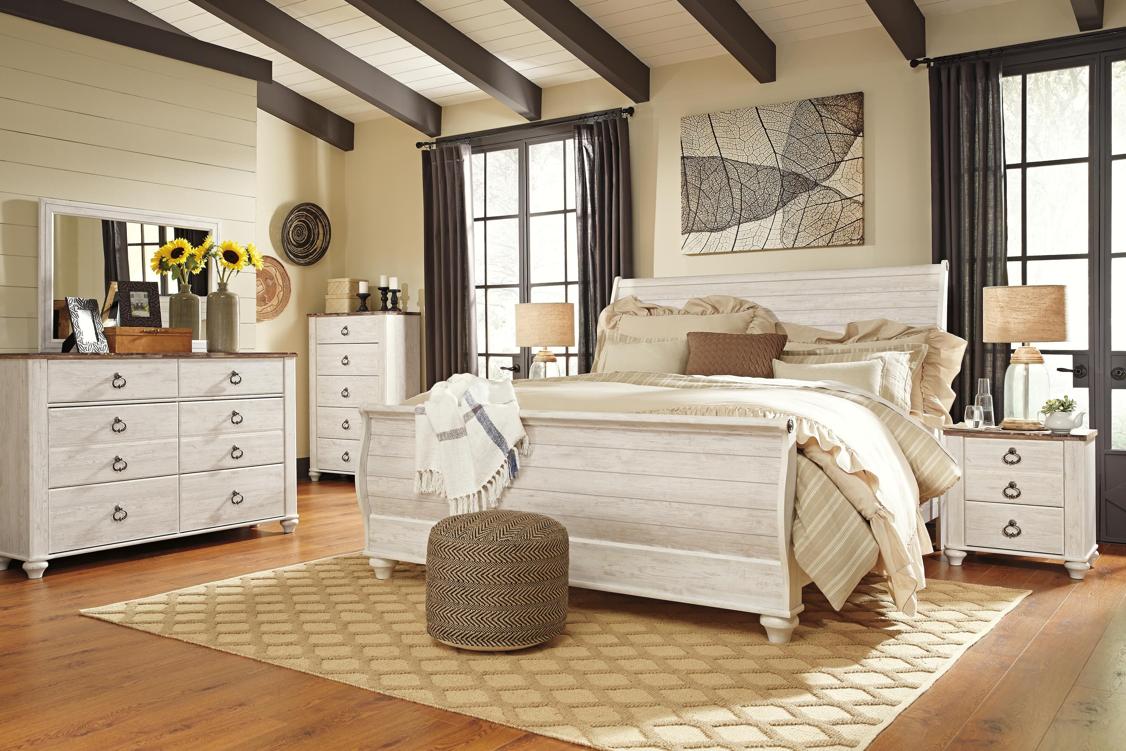 Willowton Chest of Drawers — Brown/Beige & White — view 5