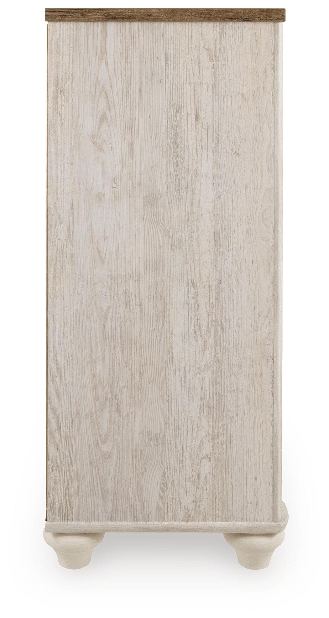 Willowton Dresser — Brown/Beige & White — view 5