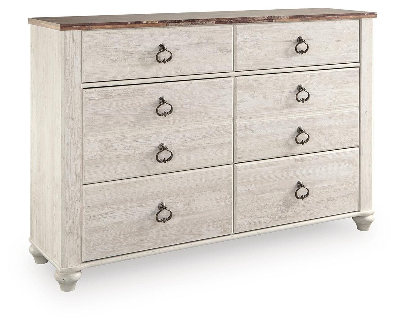 Willowton Dresser — Brown/Beige & White — view 3