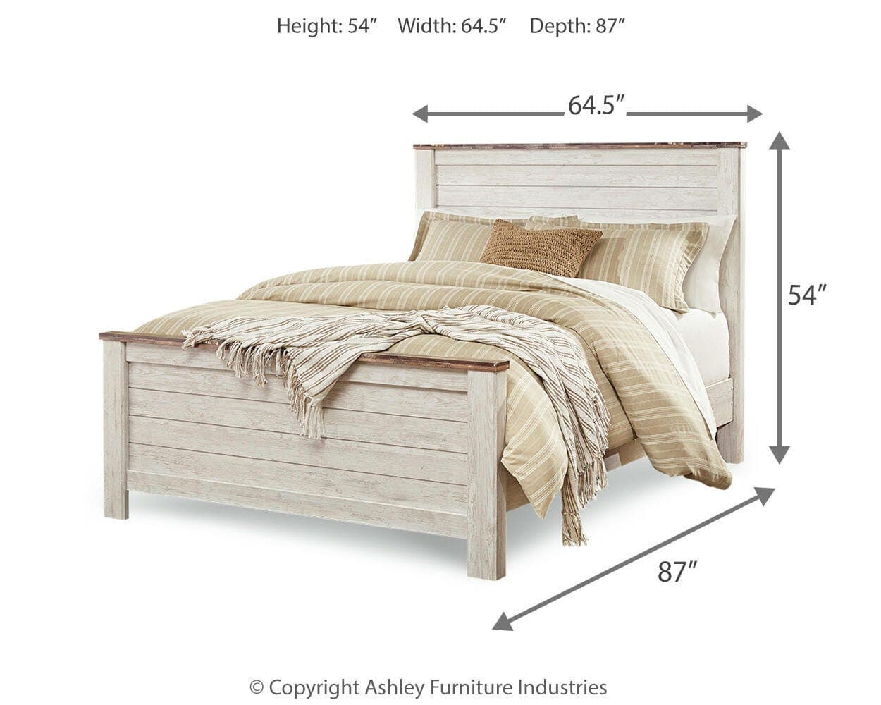Porter California King Panel Bed — Brown/Beige — view 6