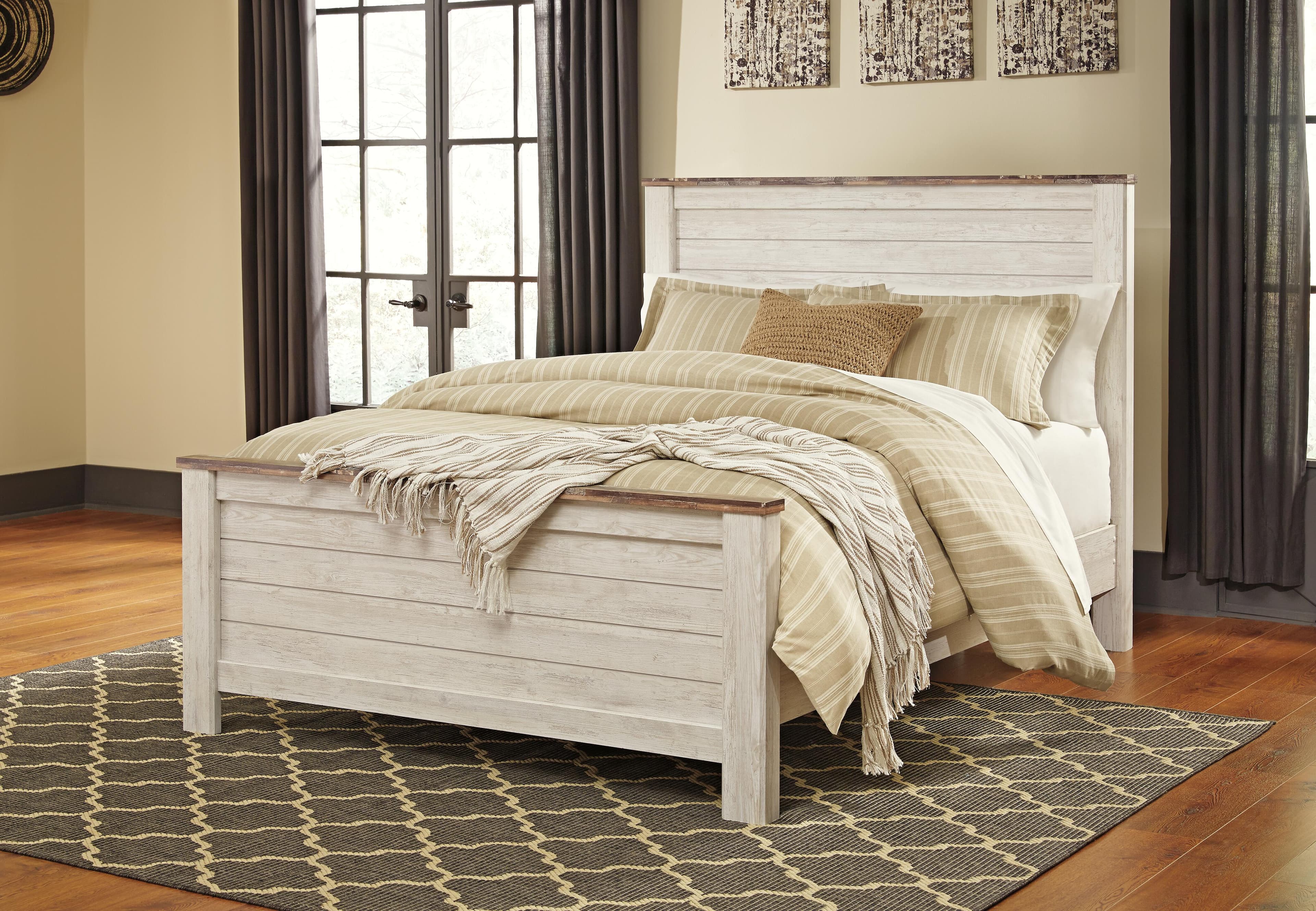 Willowton Queen Panel Headboard — White — view 3