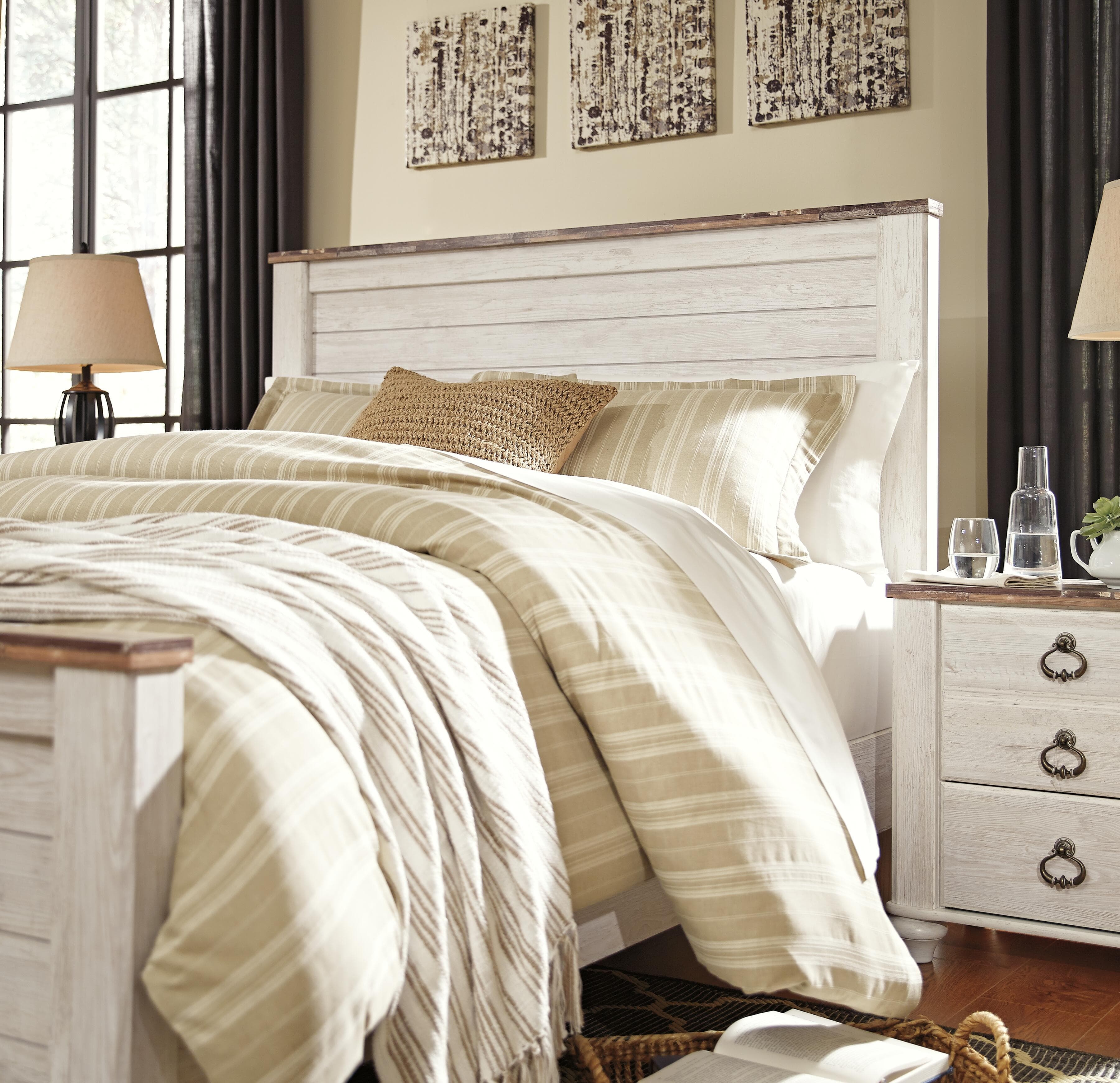 Willowton Queen Panel Headboard — White — view 6
