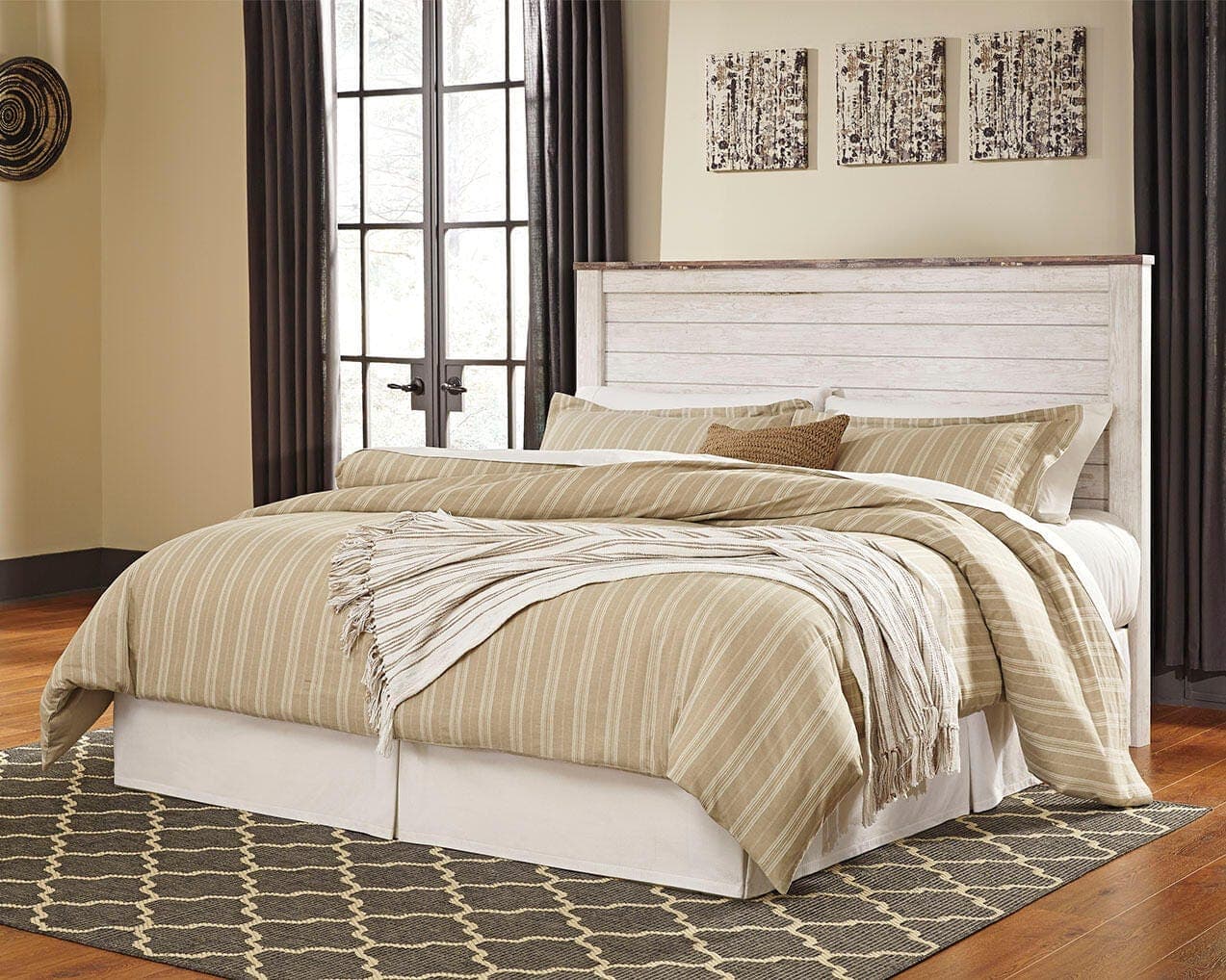 Willowton King/California King Panel Headboard — White — view 2