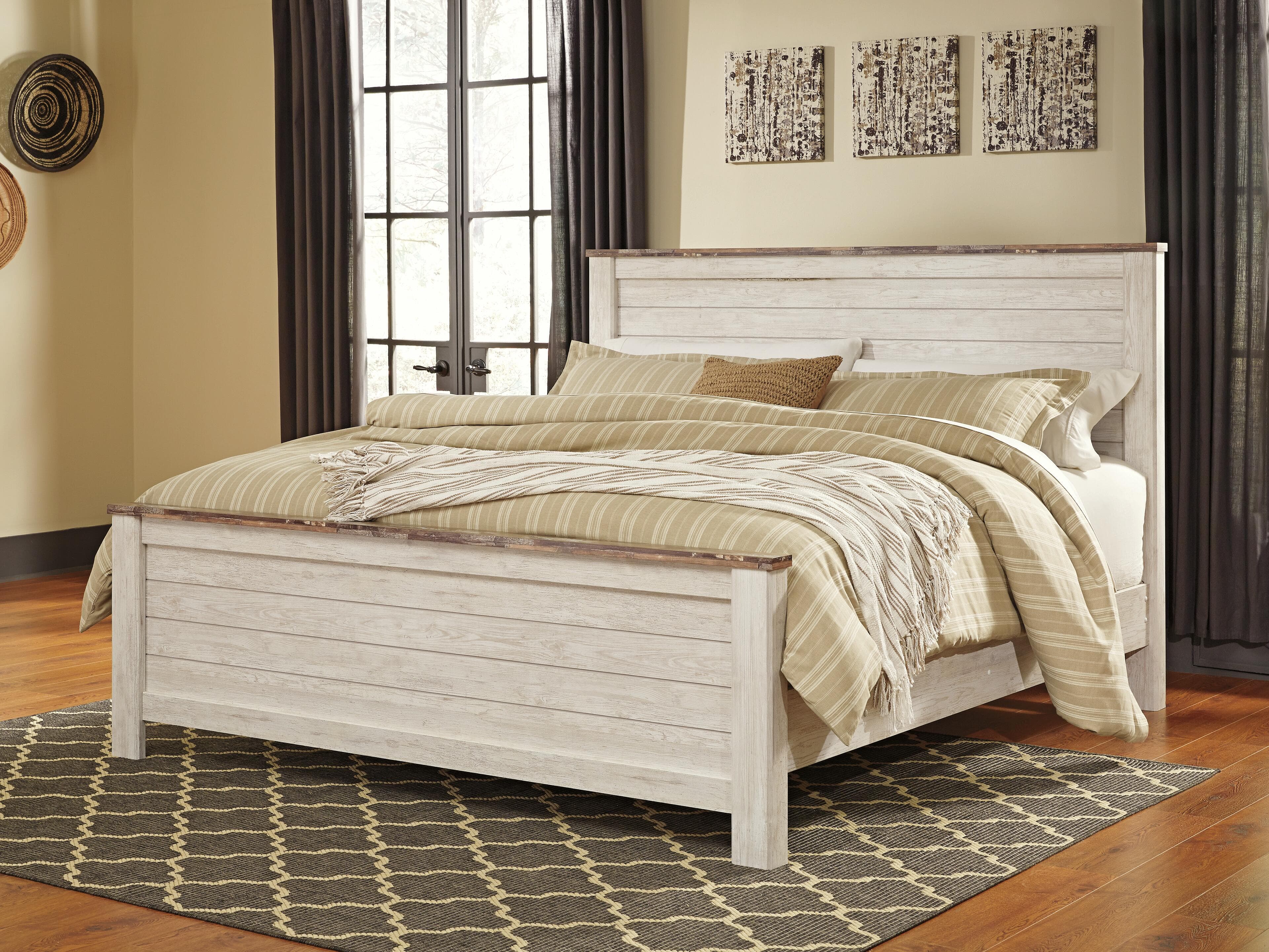Willowton King Panel Bed — White — view 2
