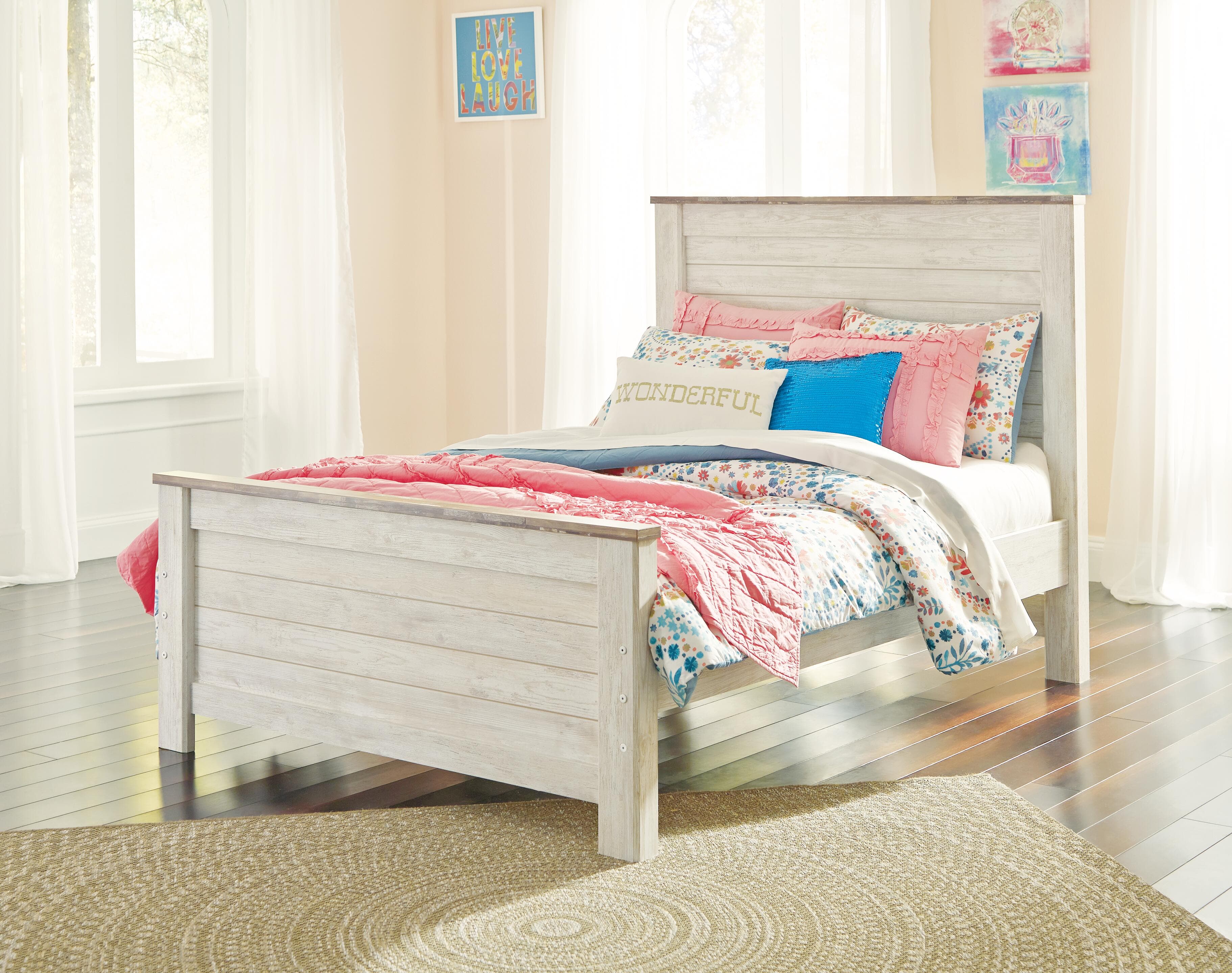 Willowton Full Panel Headboard — White — view 7