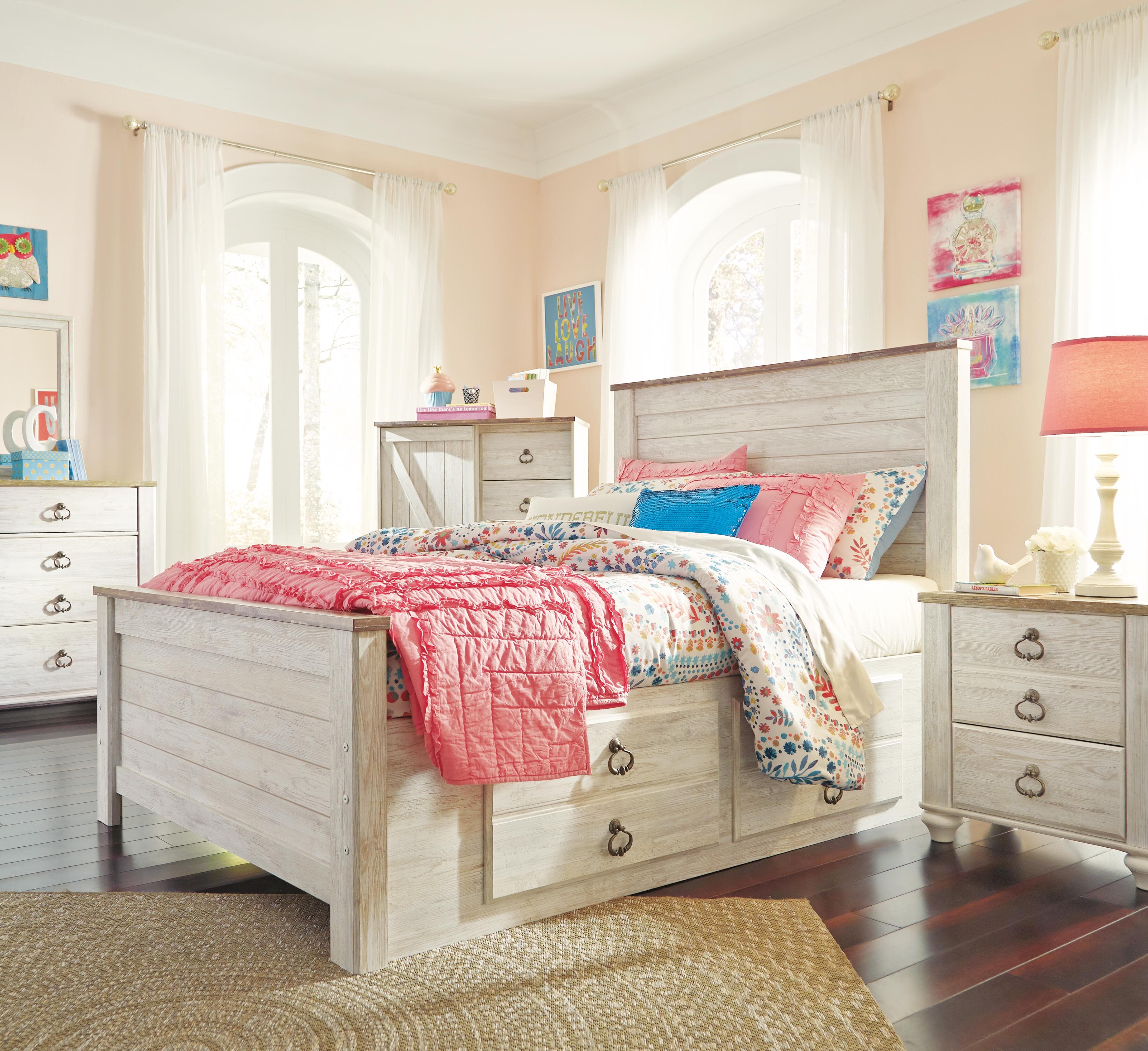 Willowton Full Panel Headboard — White — view 4