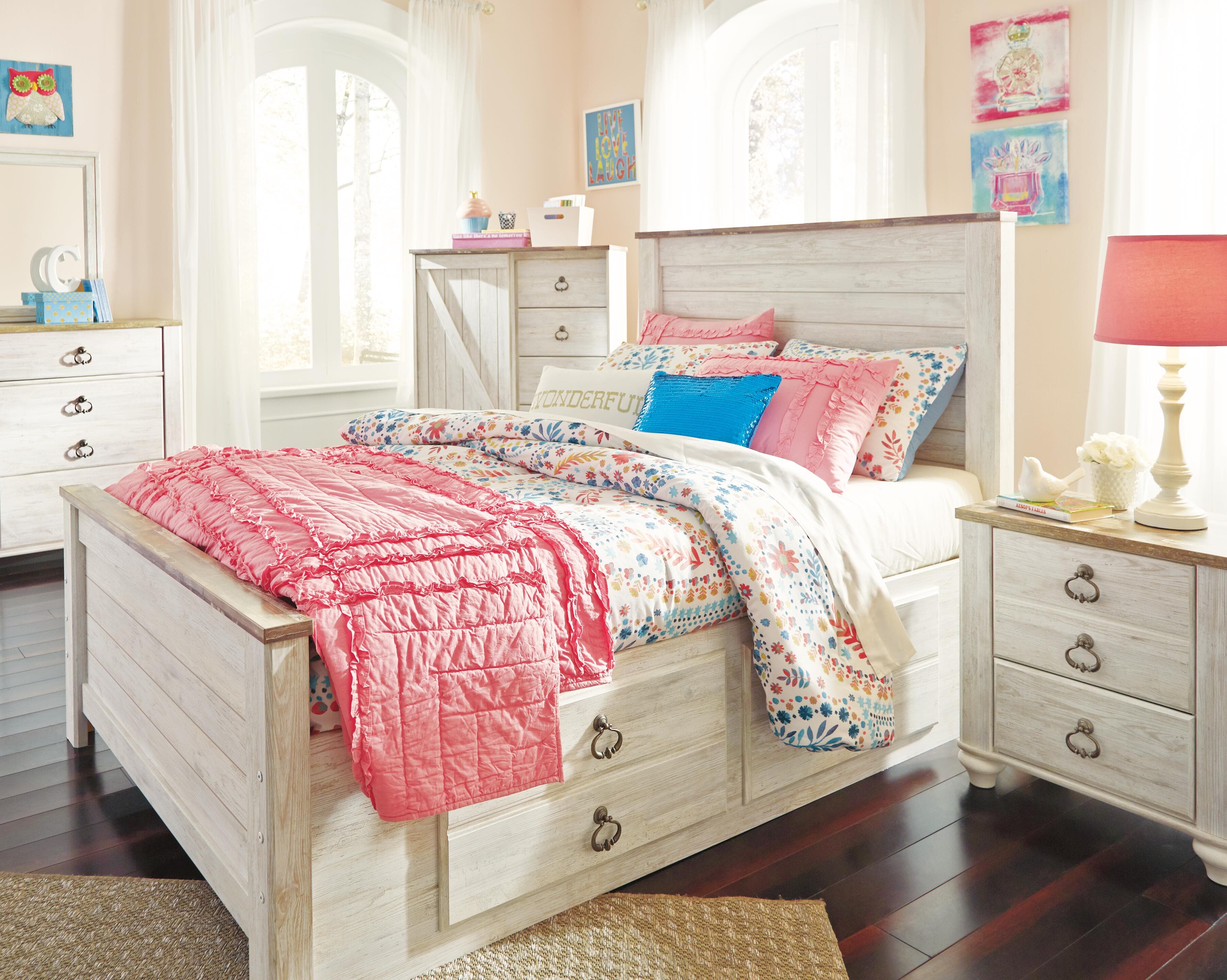 Willowton Full Panel Headboard — White — view 5