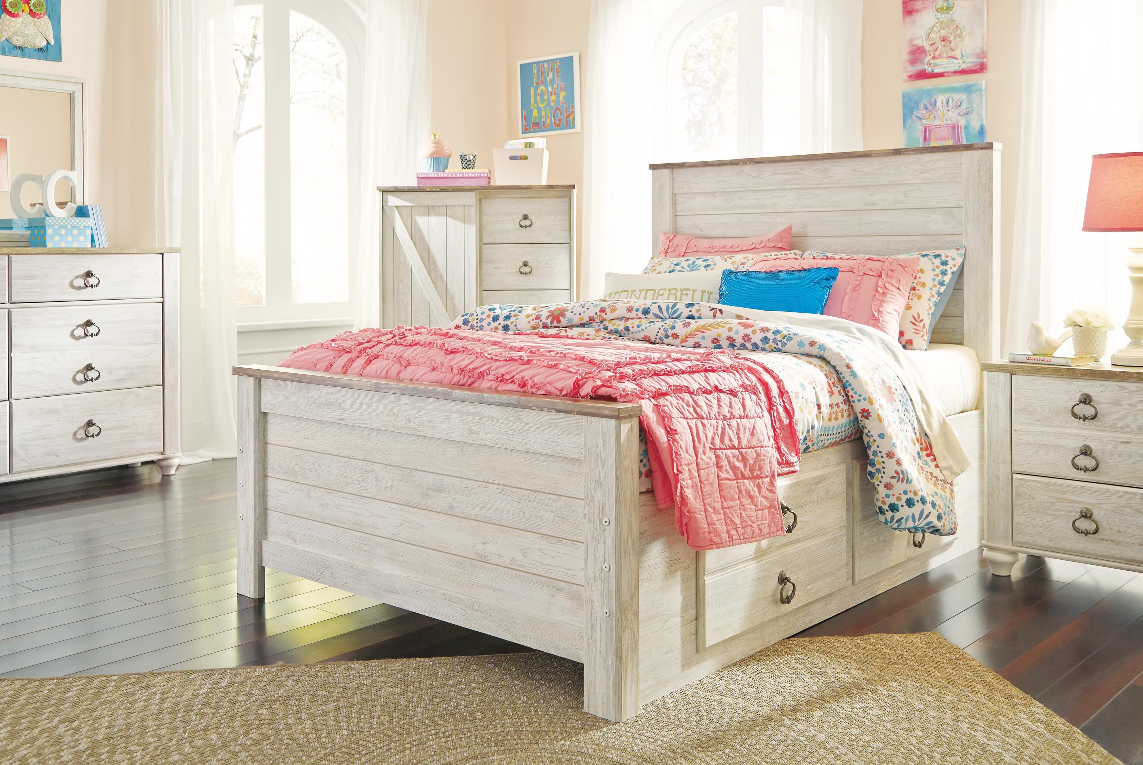 Willowton Full Panel Headboard — White — view 6