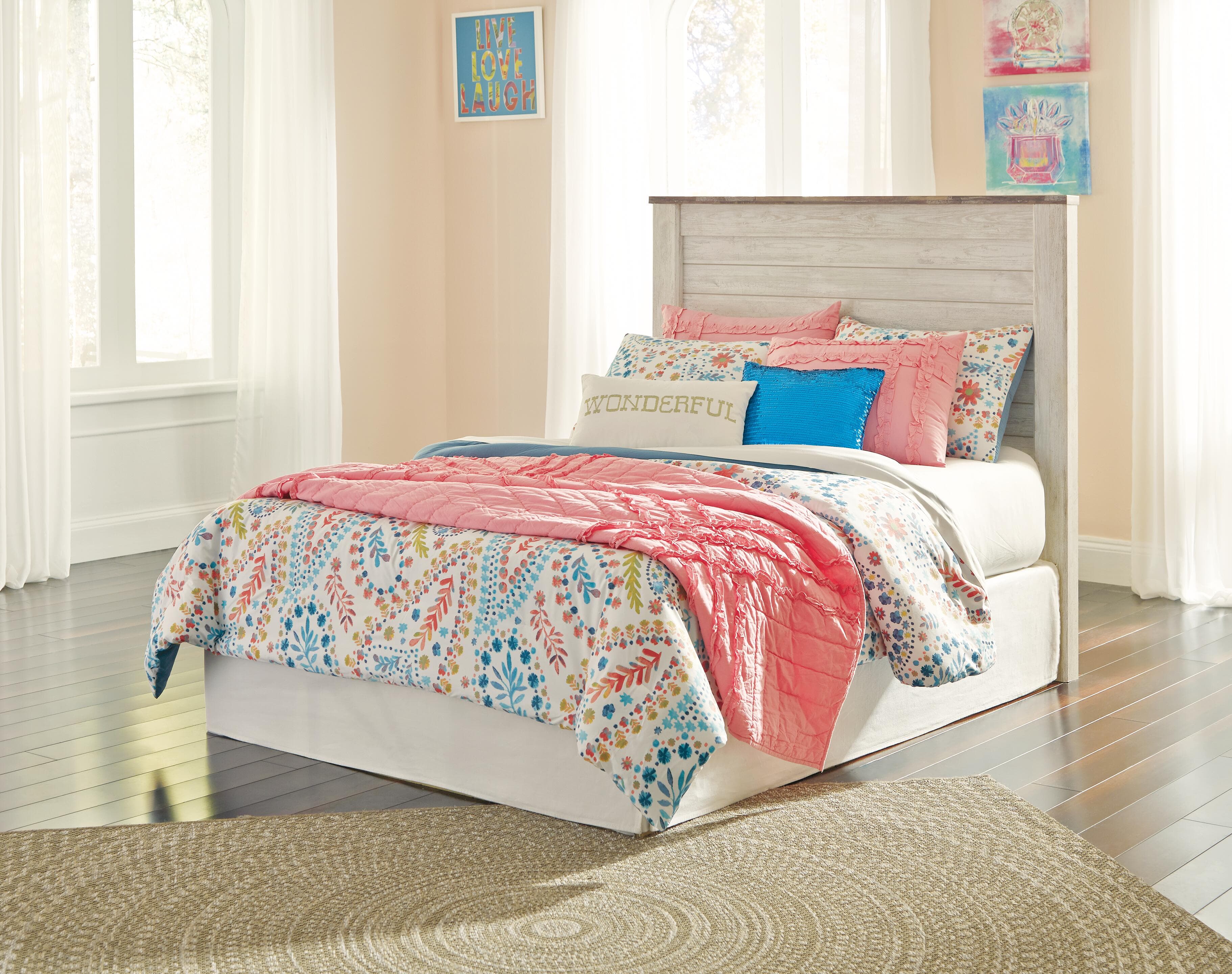 Willowton Full Panel Headboard — White — view 3