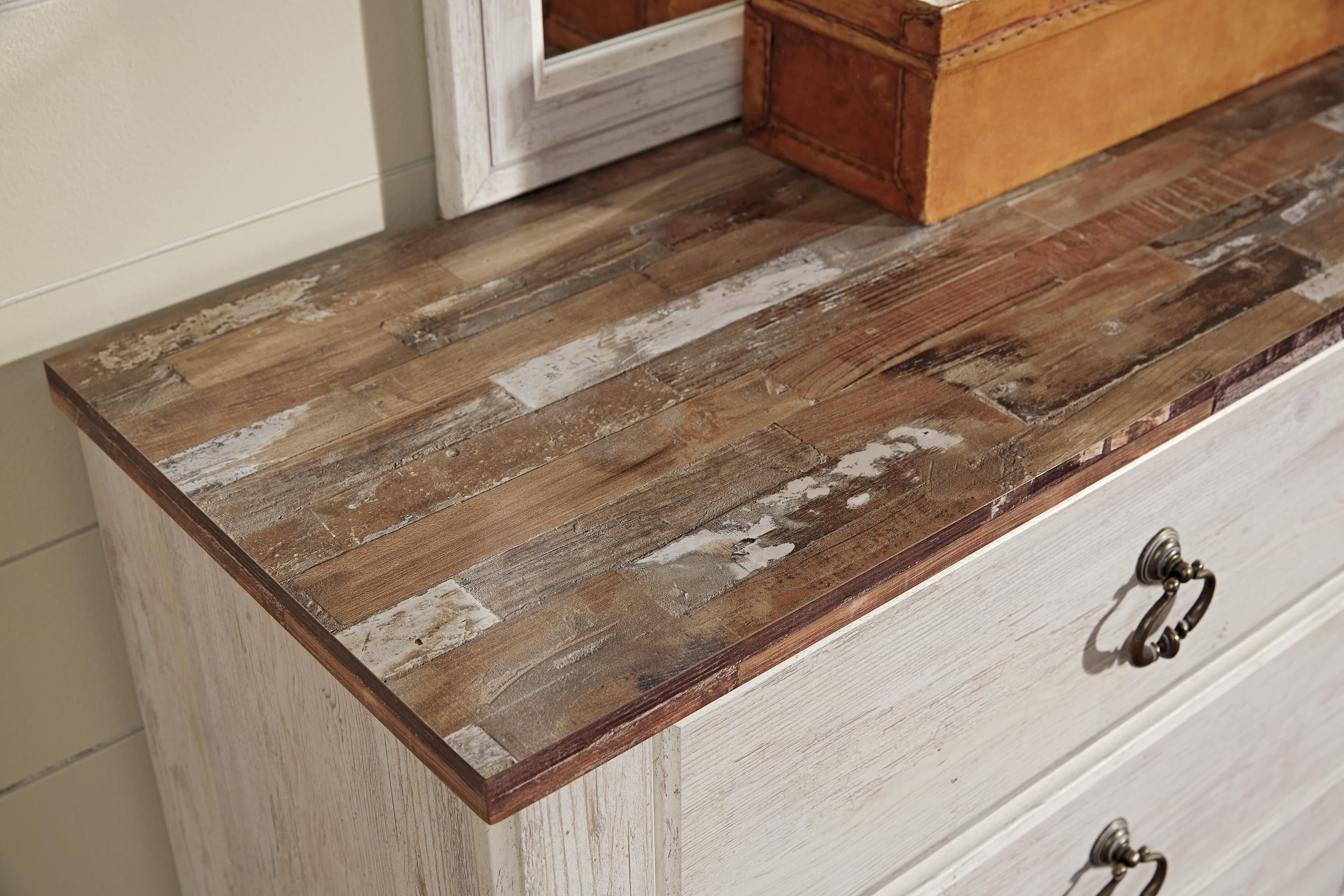Willowton Dresser — Brown/Beige & White — view 7