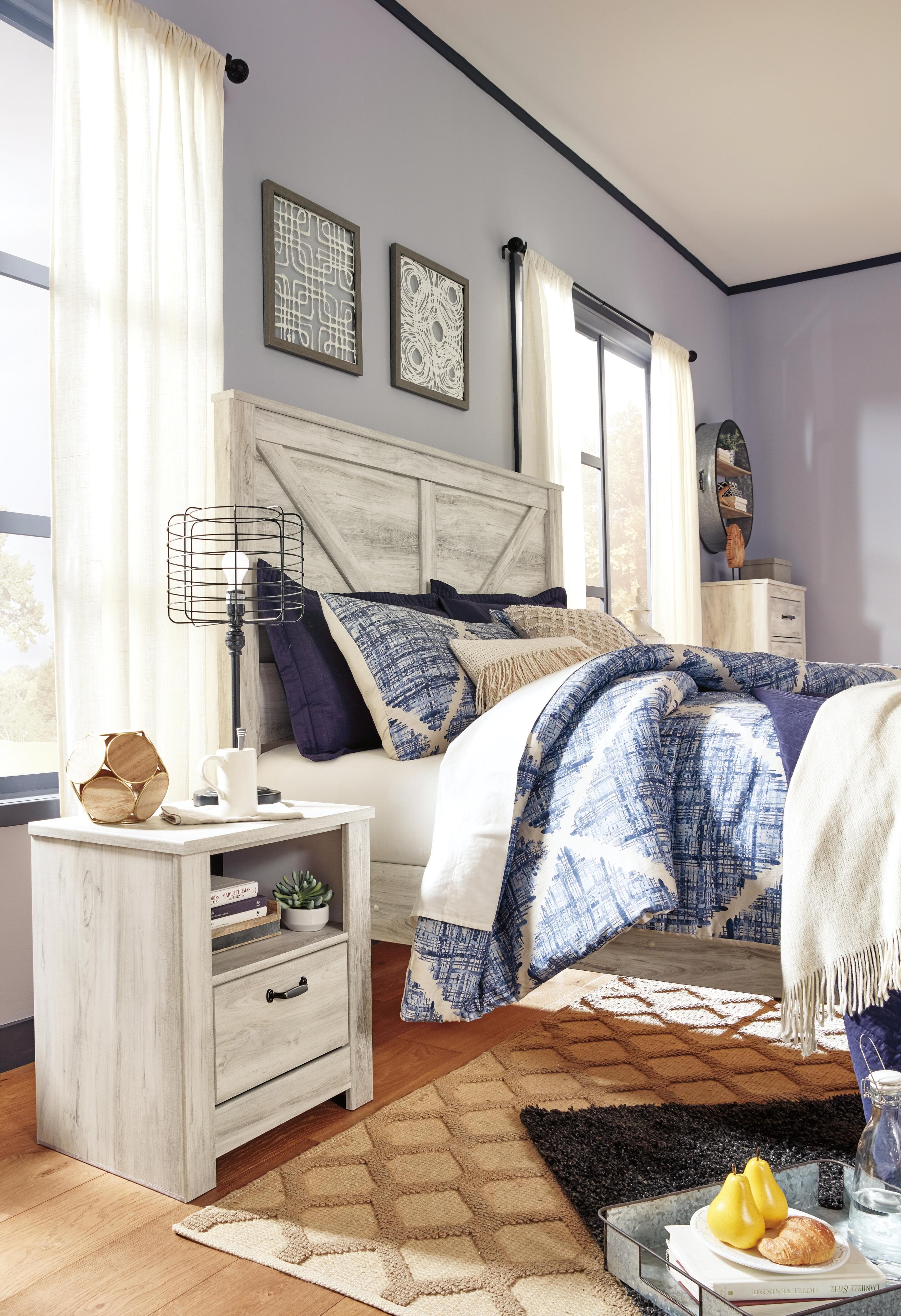 Bellaby King Crossbuck Panel Bed — White — view 6