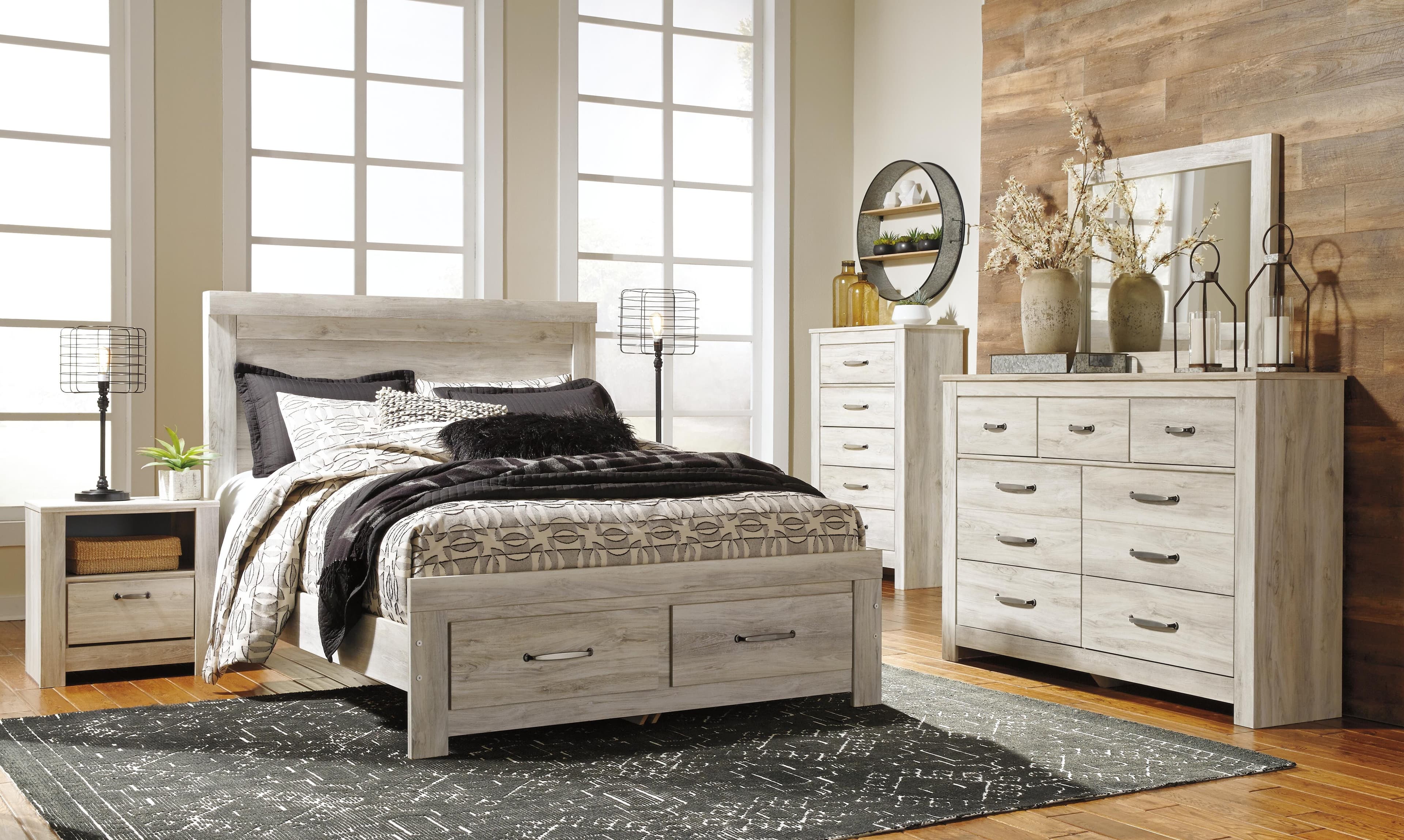 Bellaby Nightstand — White & Brown/Beige — view 6