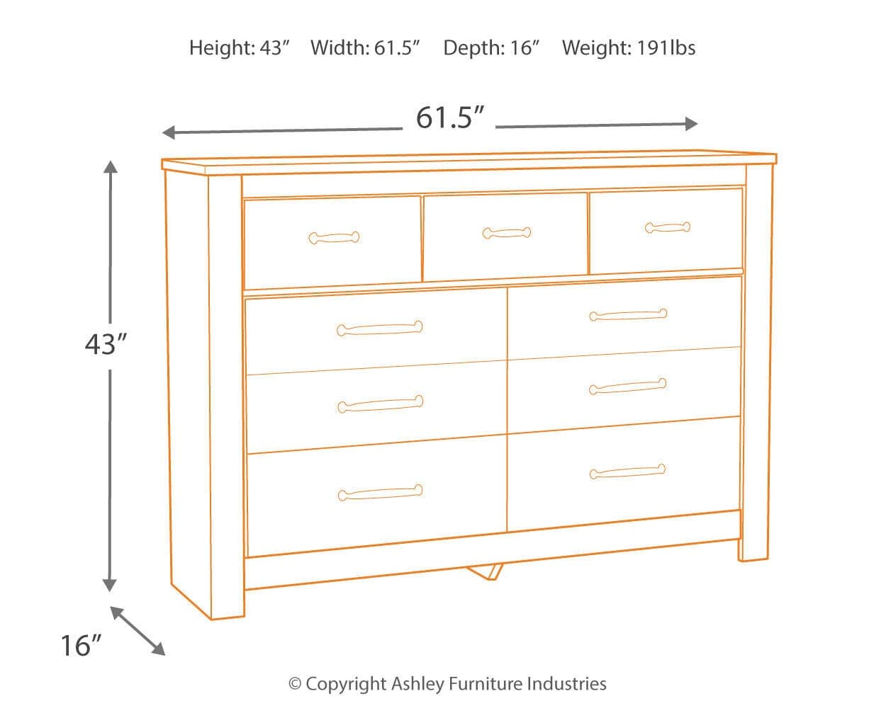 Bellaby Dresser — White & Brown/Beige — view 4