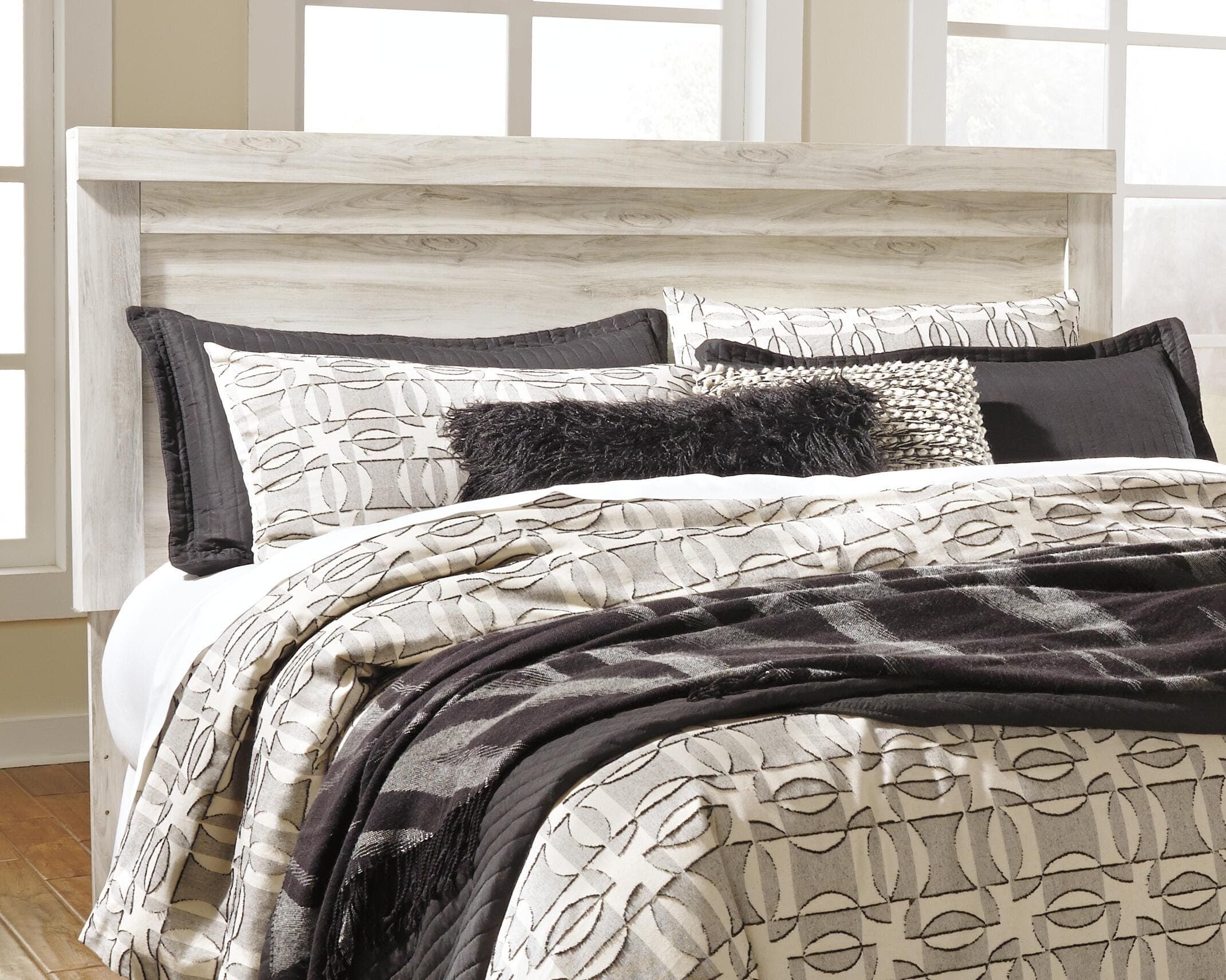 Bellaby King Panel Headboard — White & Brown/Beige — view 2