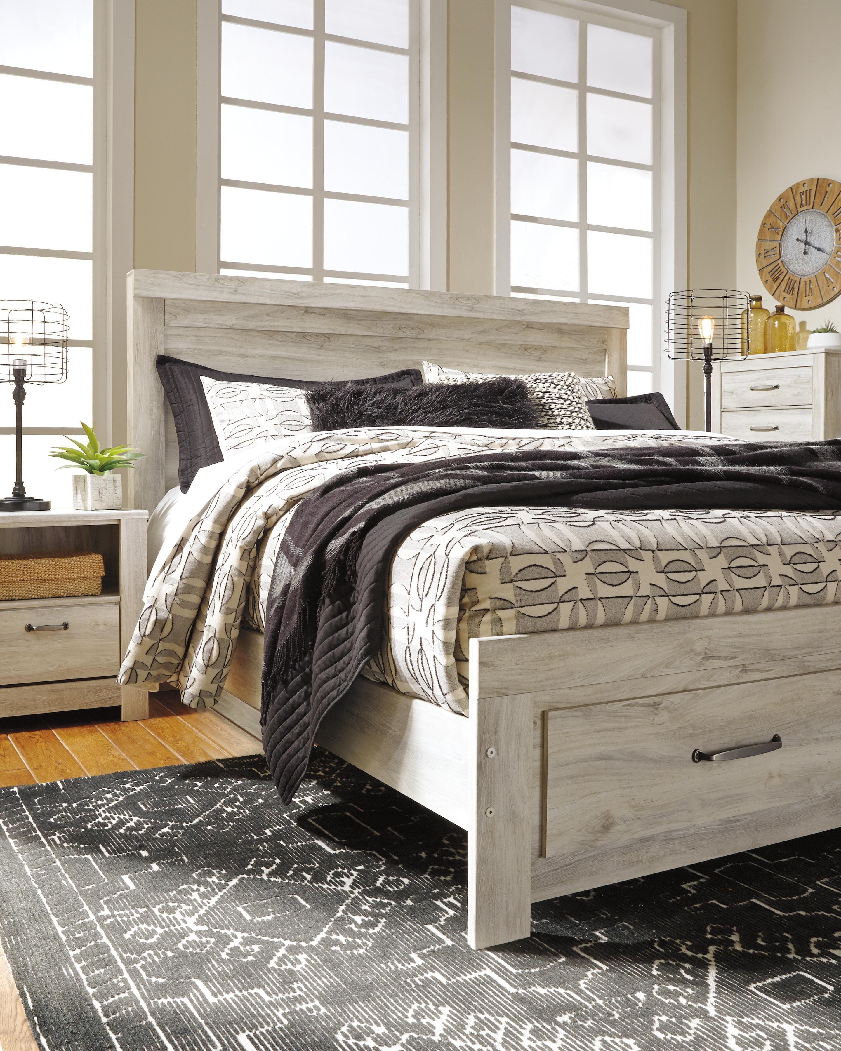 Bellaby King Panel Headboard — White & Brown/Beige — view 6