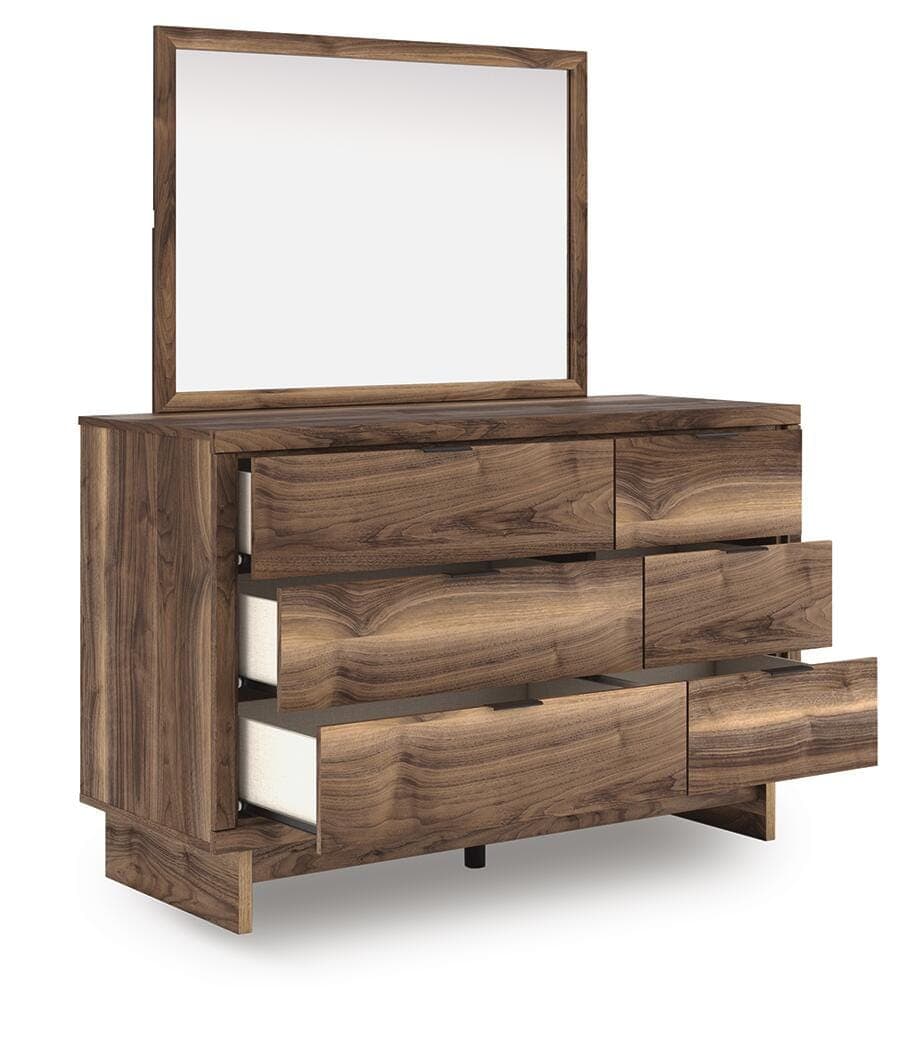 Zadilyn Dresser and Mirror — Brown/Beige — view 4