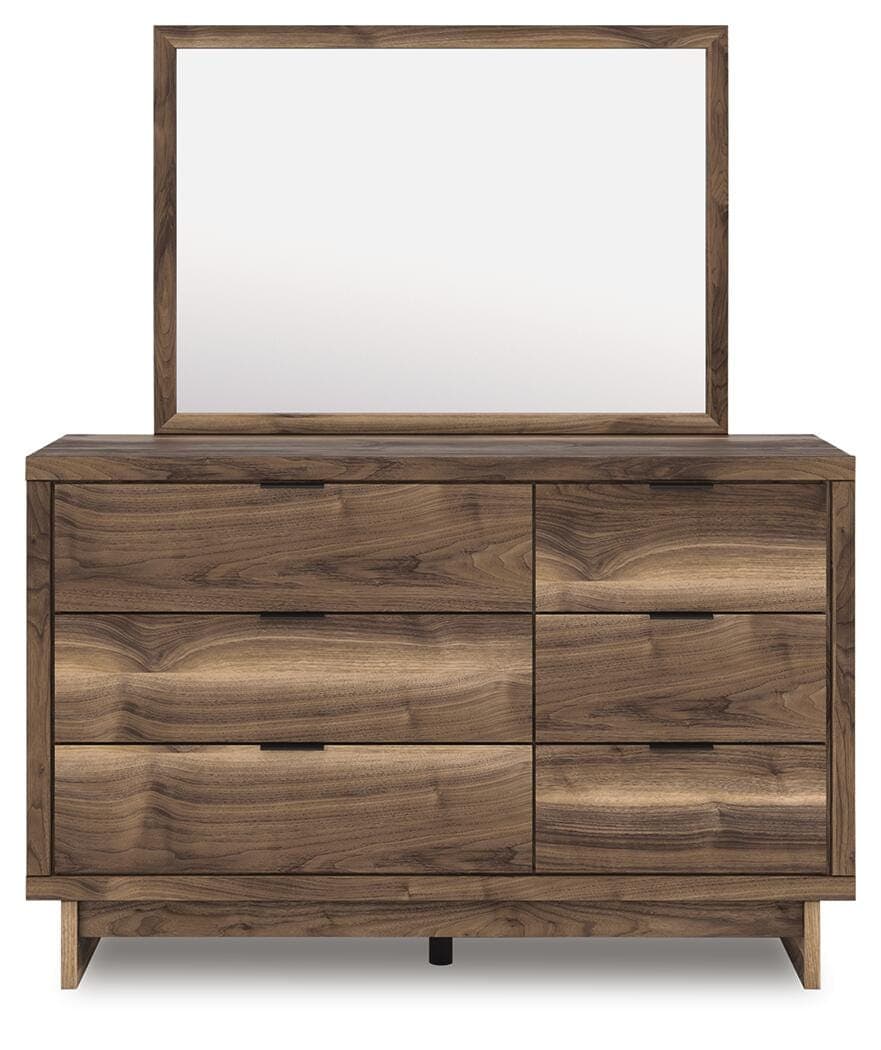 Zadilyn Dresser and Mirror — Brown/Beige — view 3