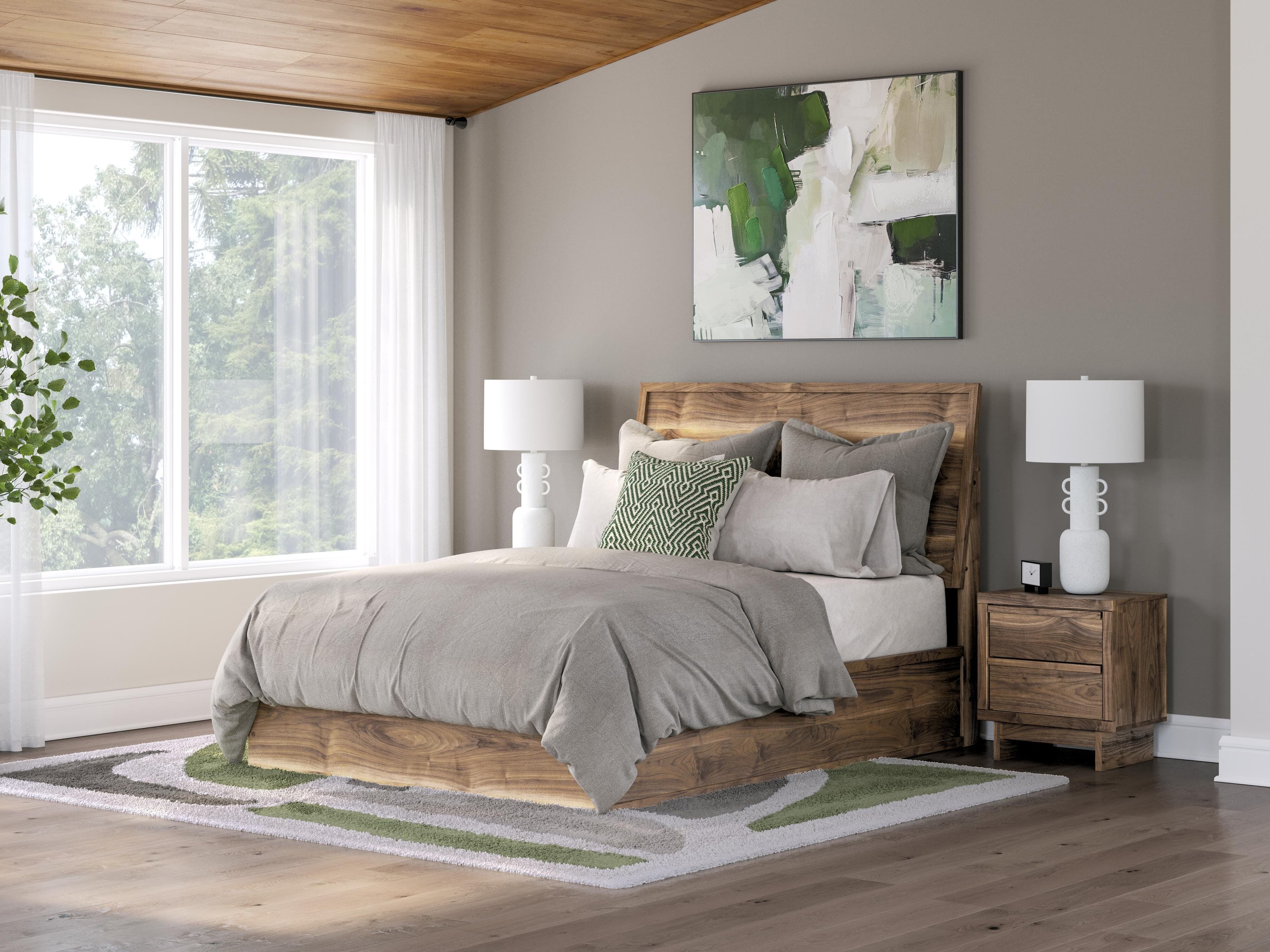 Zadilyn Queen Panel Bed — Brown/Beige — view 2