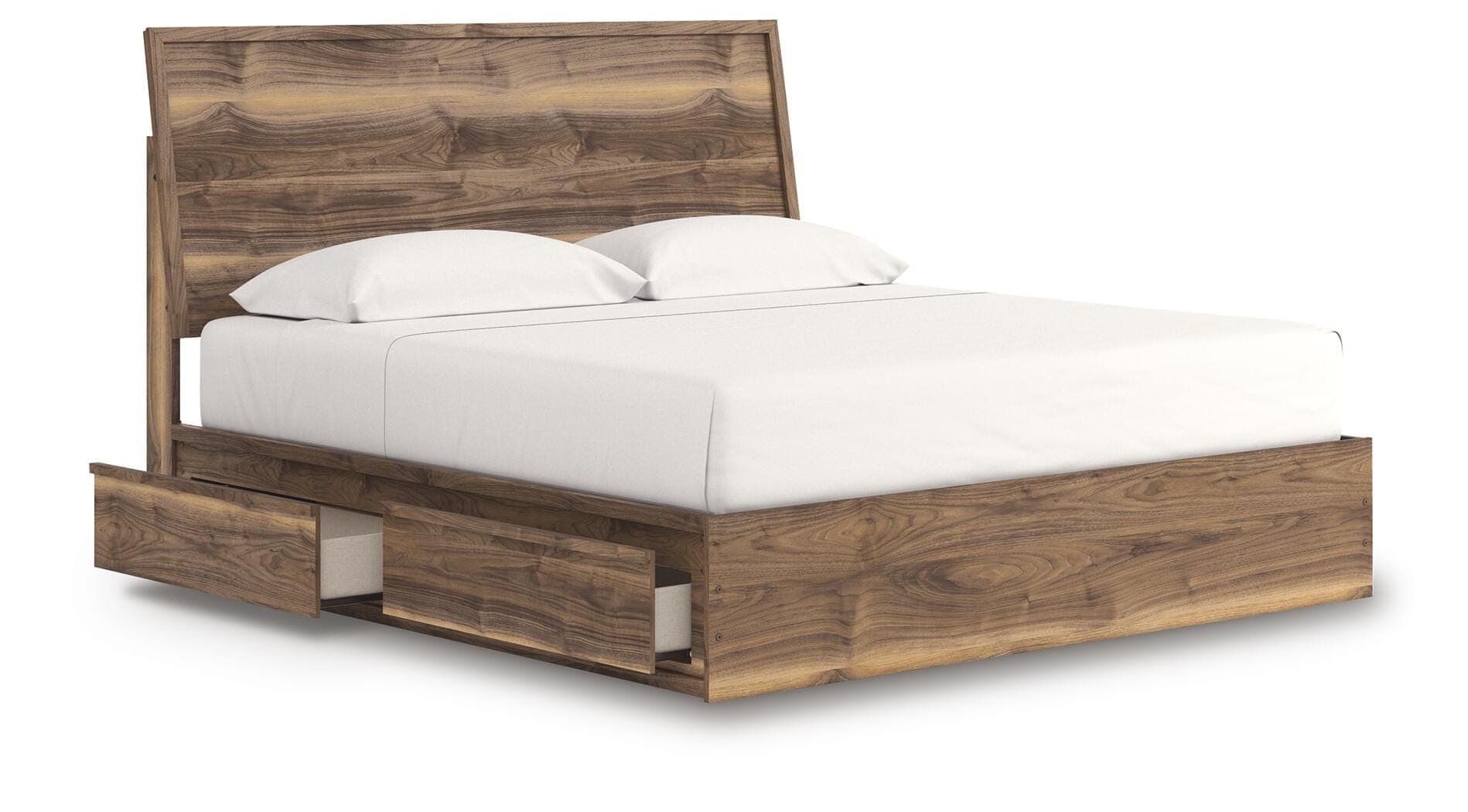 Zadilyn King Panel Bed with Storage — Brown/Beige — view 4