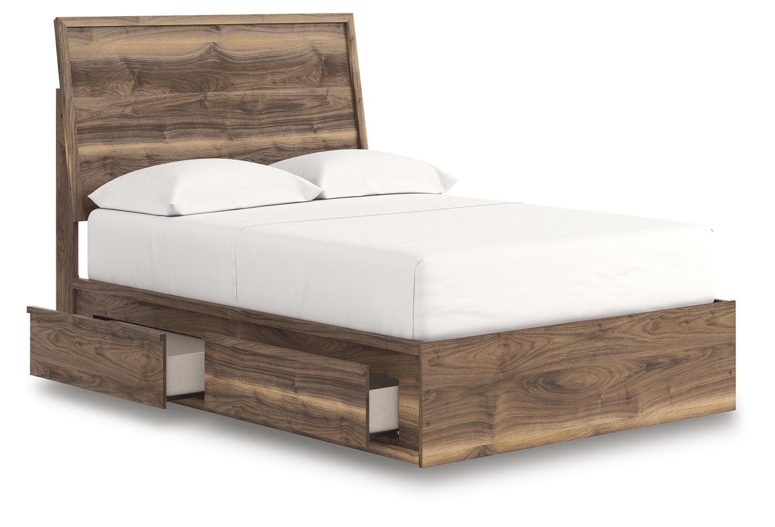 Zadilyn Full Panel Bed with Storage — Brown/Beige — view 4