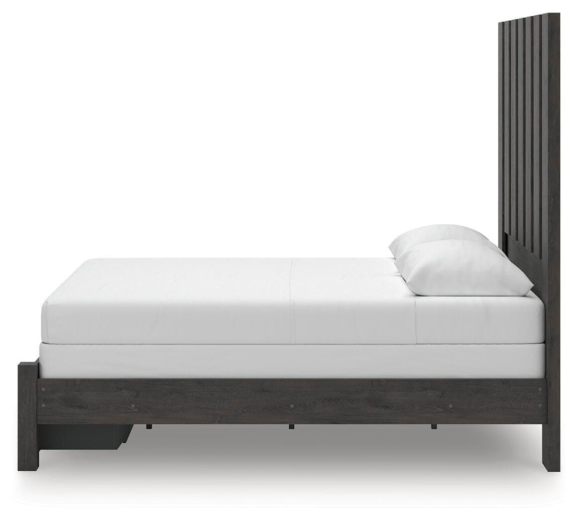 Parlayon Queen Panel Storage Bed — Black/Gray — view 8