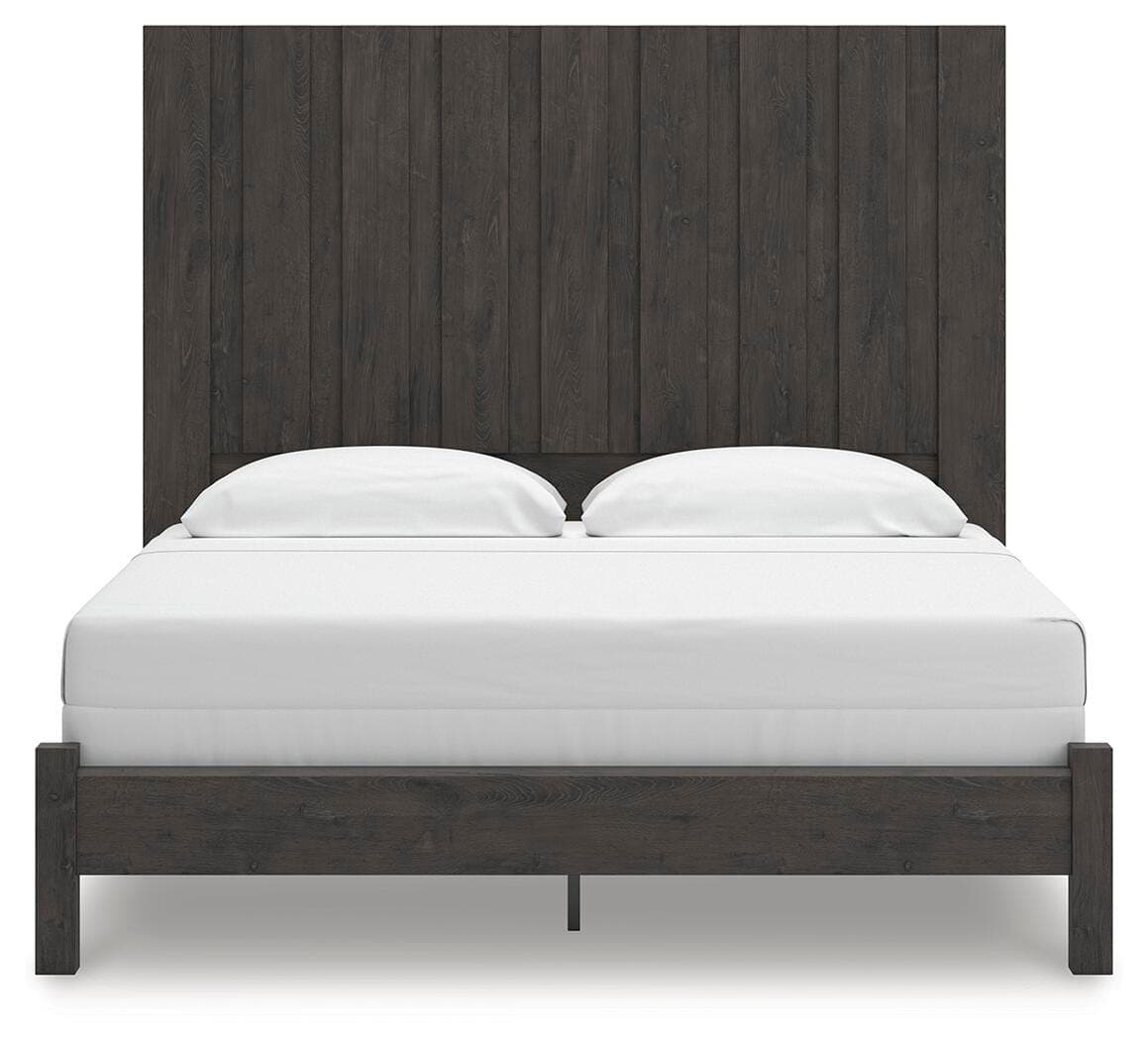 Parlayon King Panel Bed — Black/Gray — view 5