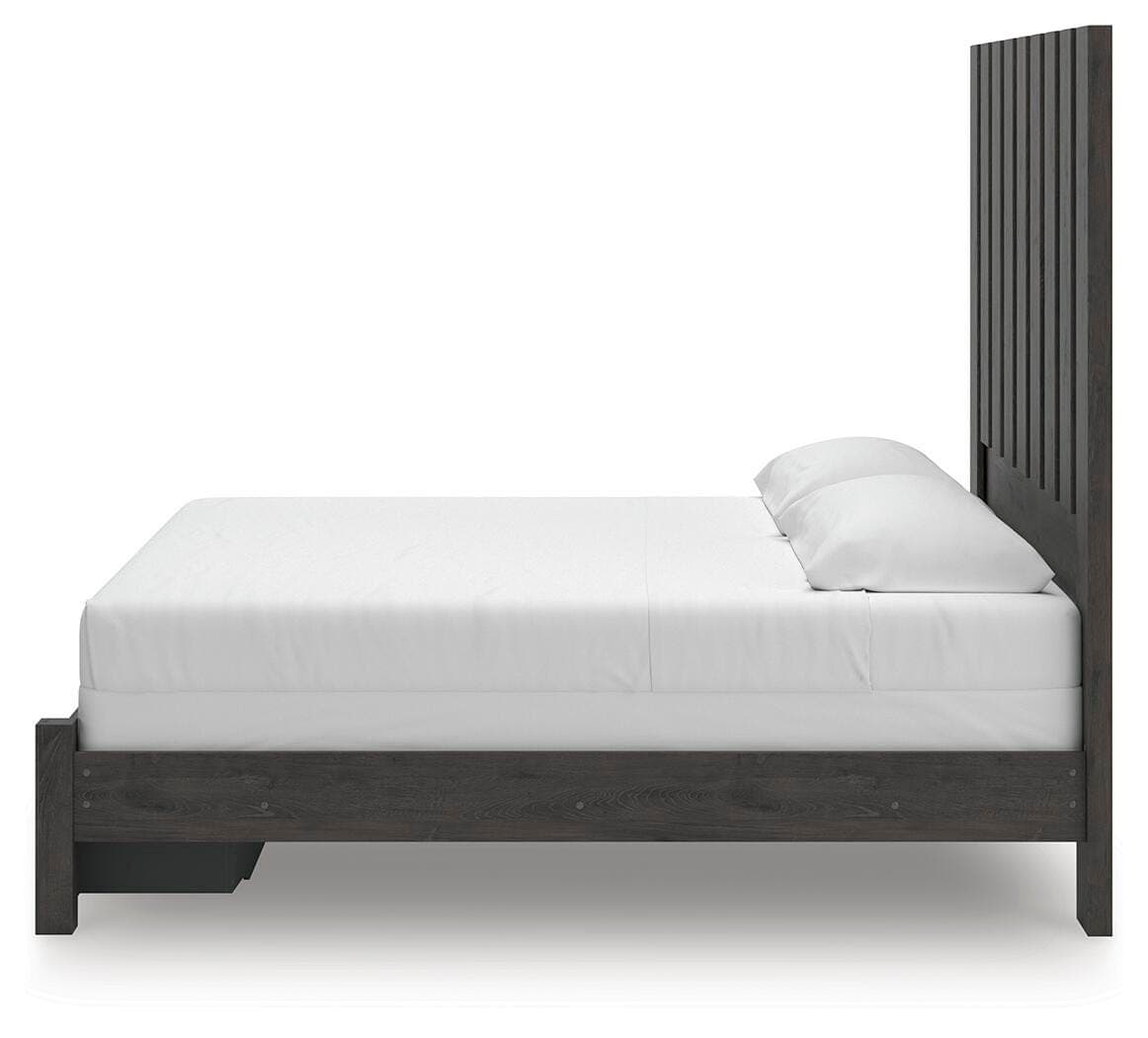 Parlayon King Panel Storage Bed — Black/Gray — view 8