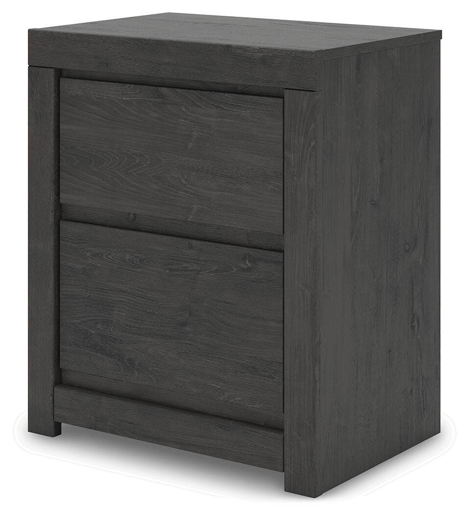 Parlayon Nightstand — Black/Gray — view 3