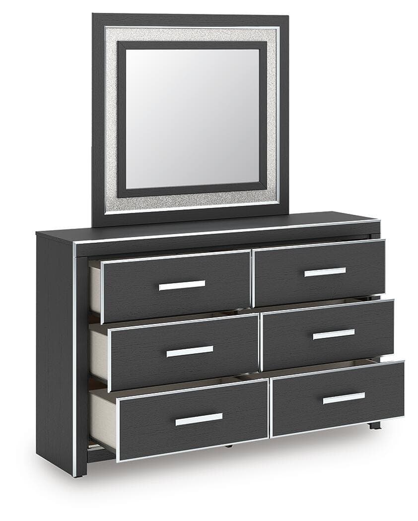Birmonton Dresser and Mirror — Black — view 4
