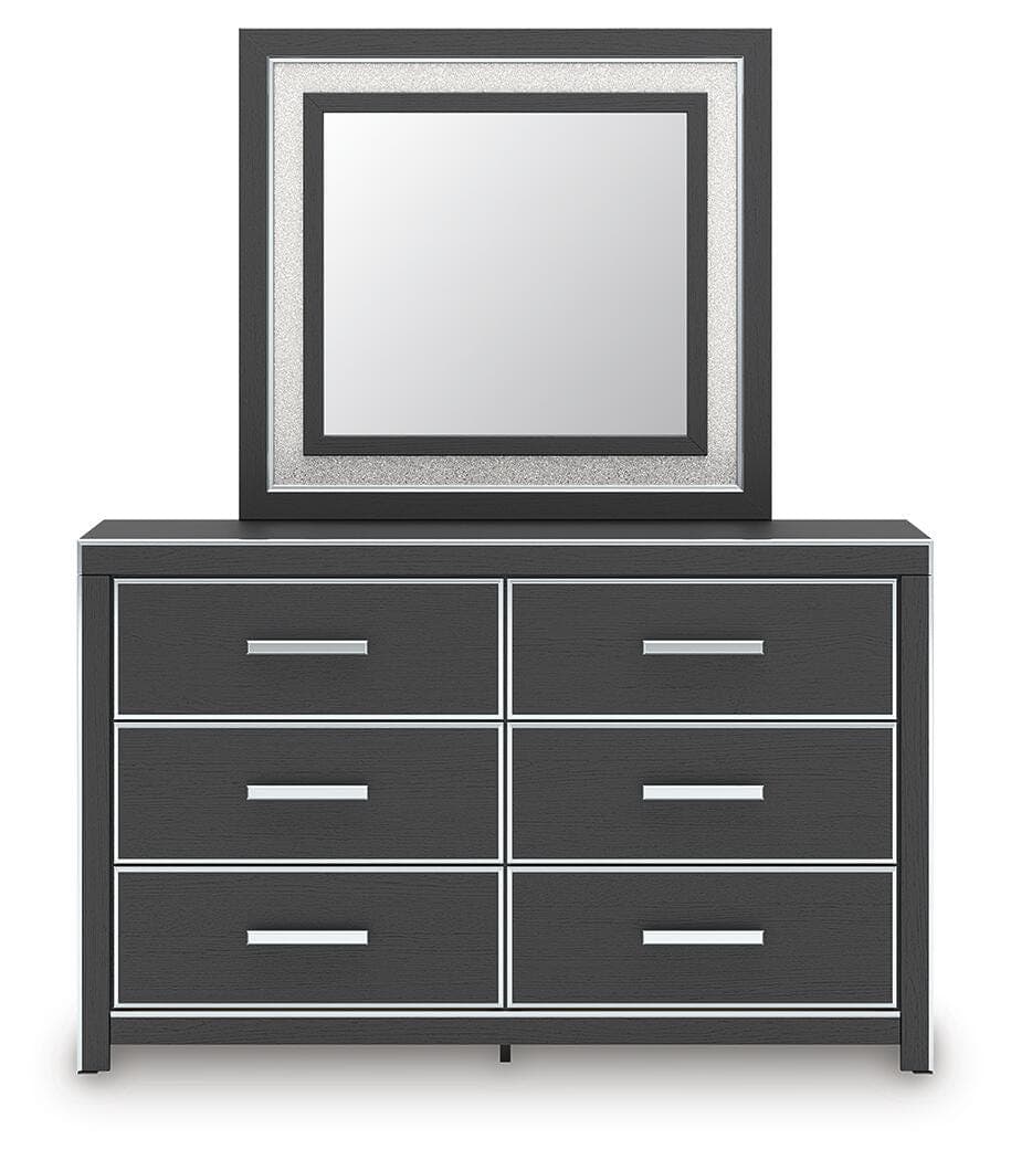 Birmonton Dresser and Mirror — Black — view 3