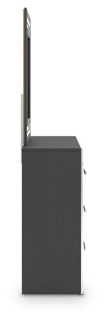 Birmonton Dresser and Mirror — Black — view 6
