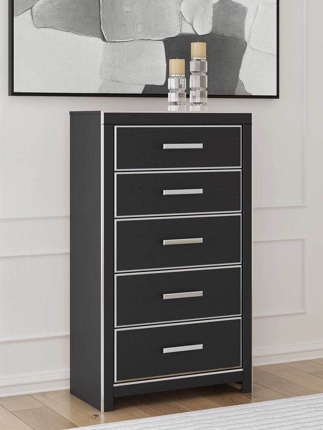 Birmonton Chest of Drawers — Black/Gray — view 2