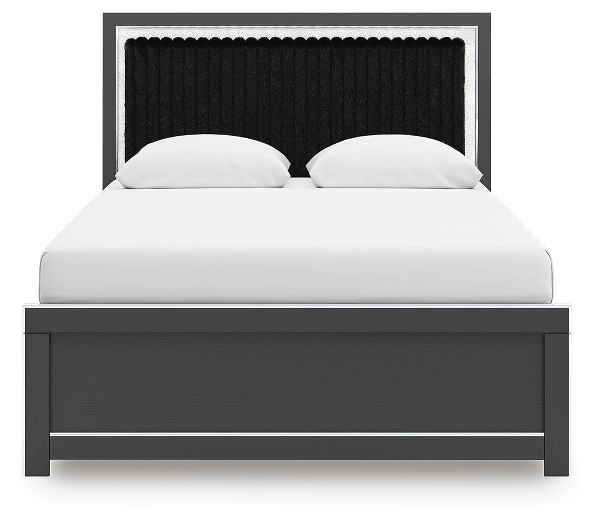 Birmonton Queen Upholstered Panel Bed — Black — view 5