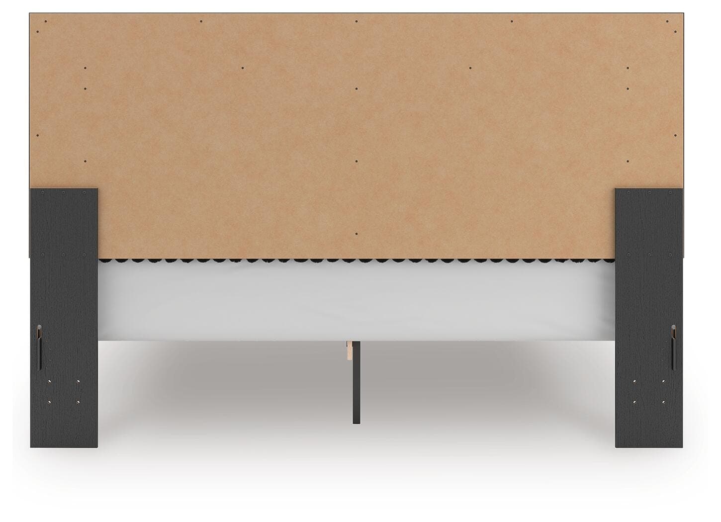 Birmonton King Upholstered Panel Platform Bed — Black — view 4
