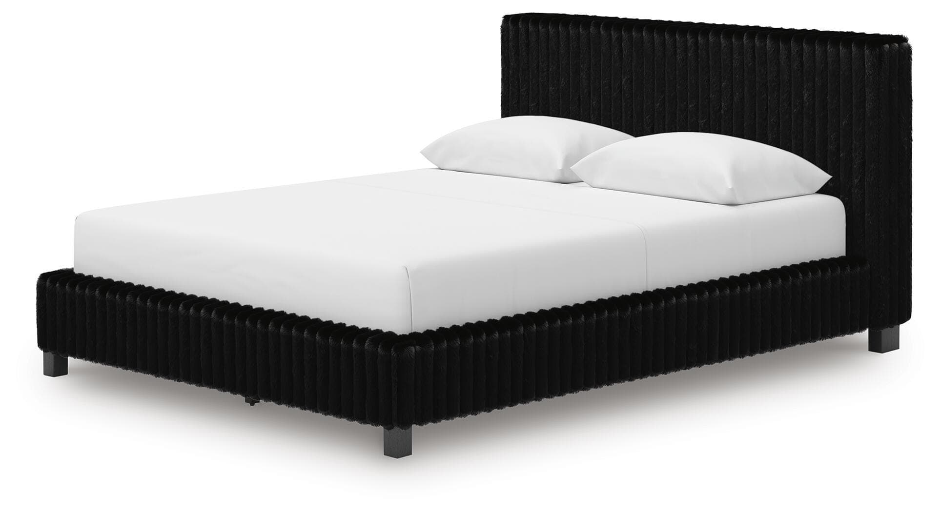 Birmonton Queen Upholstered Bed — Black — view 4