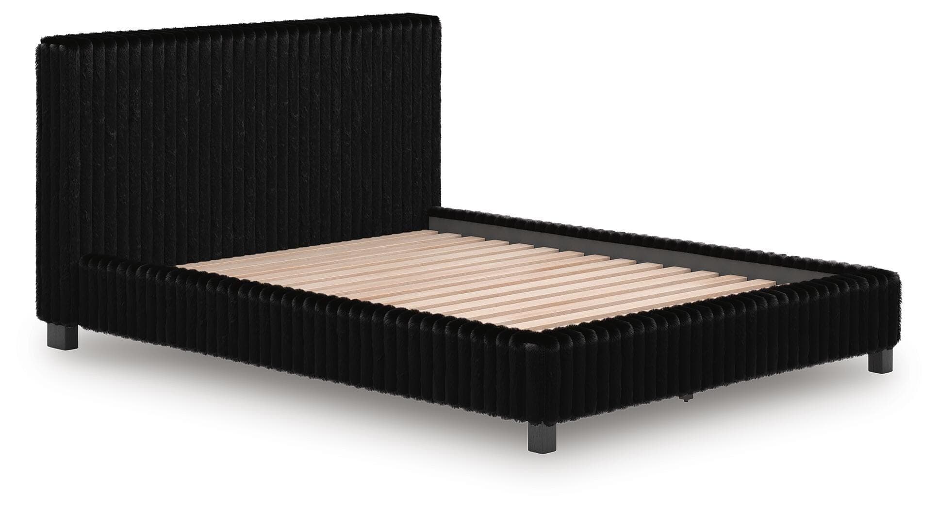Birmonton Queen Upholstered Bed — Black — view 3