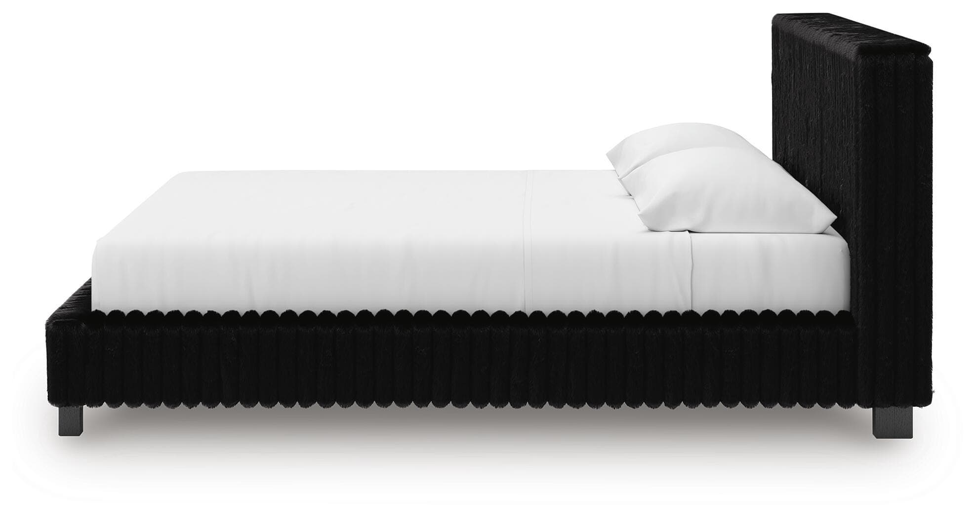 Birmonton King Upholstered Bed — Black — view 7