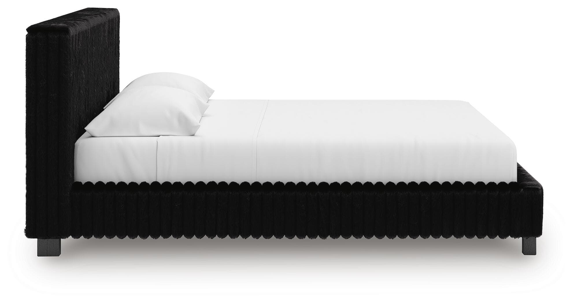 Birmonton King Upholstered Bed — Black — view 8